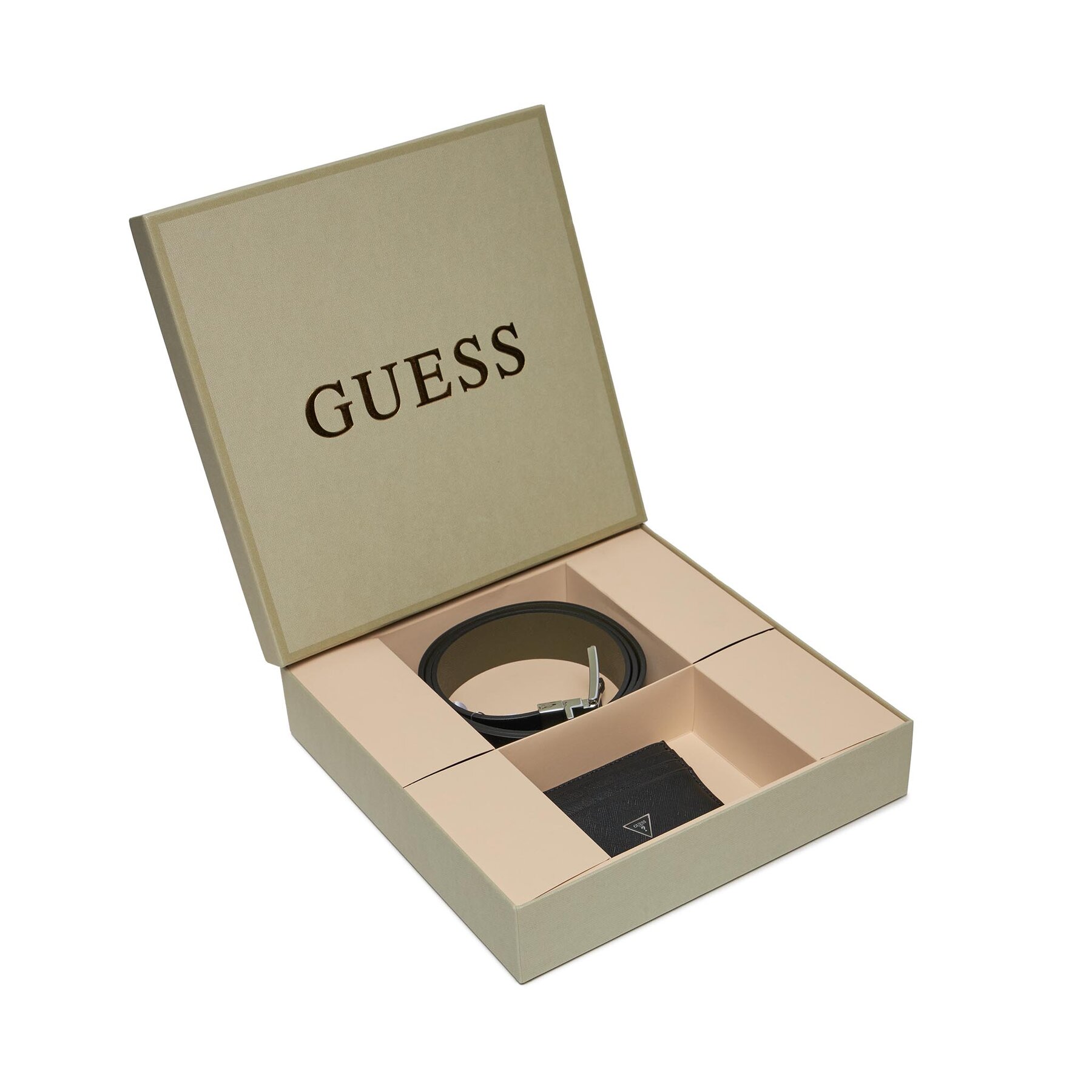 Set étui à cartes et ceinture Guess GFBOXW P3301 Noir