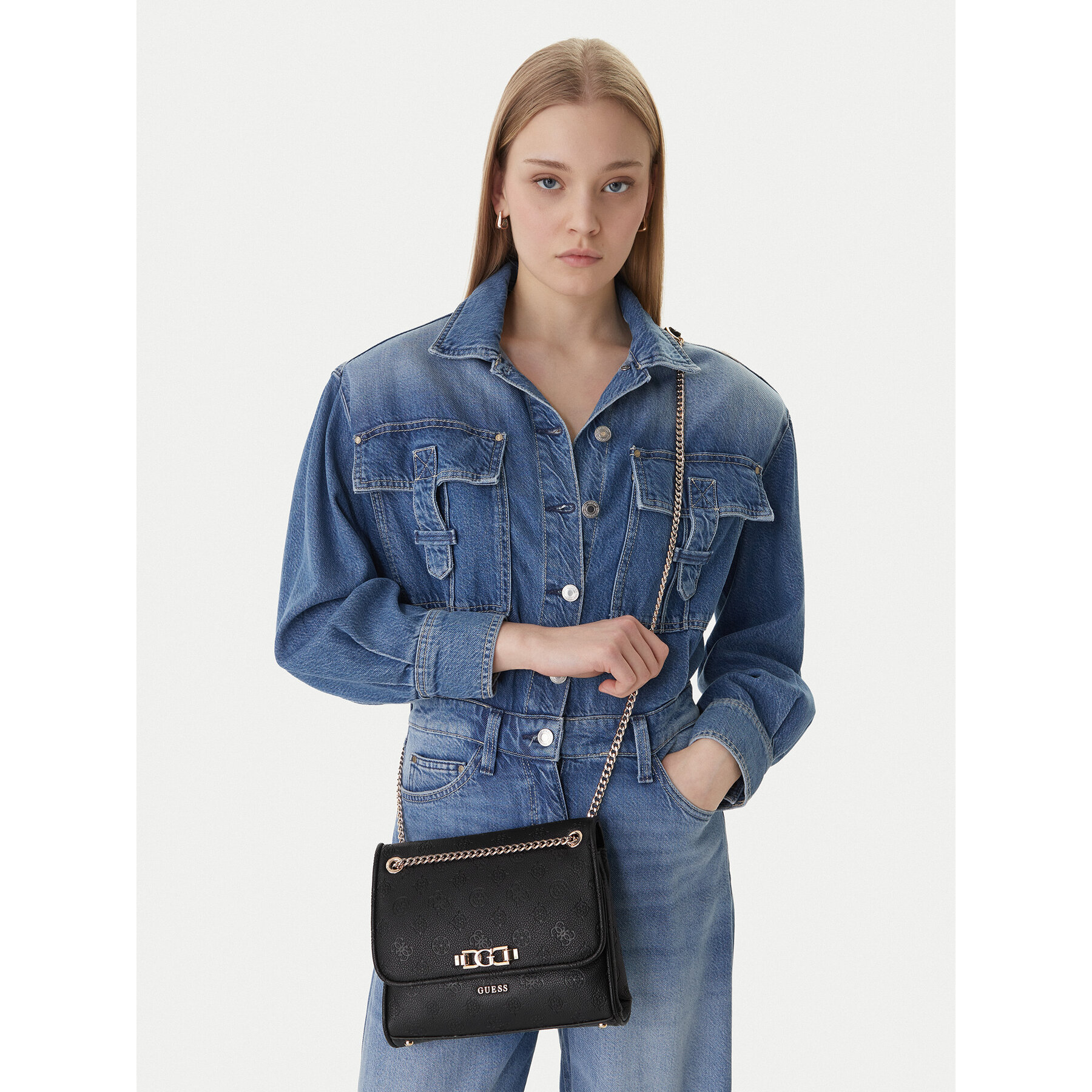 Geantă Guess HWPD99 16210 Negru