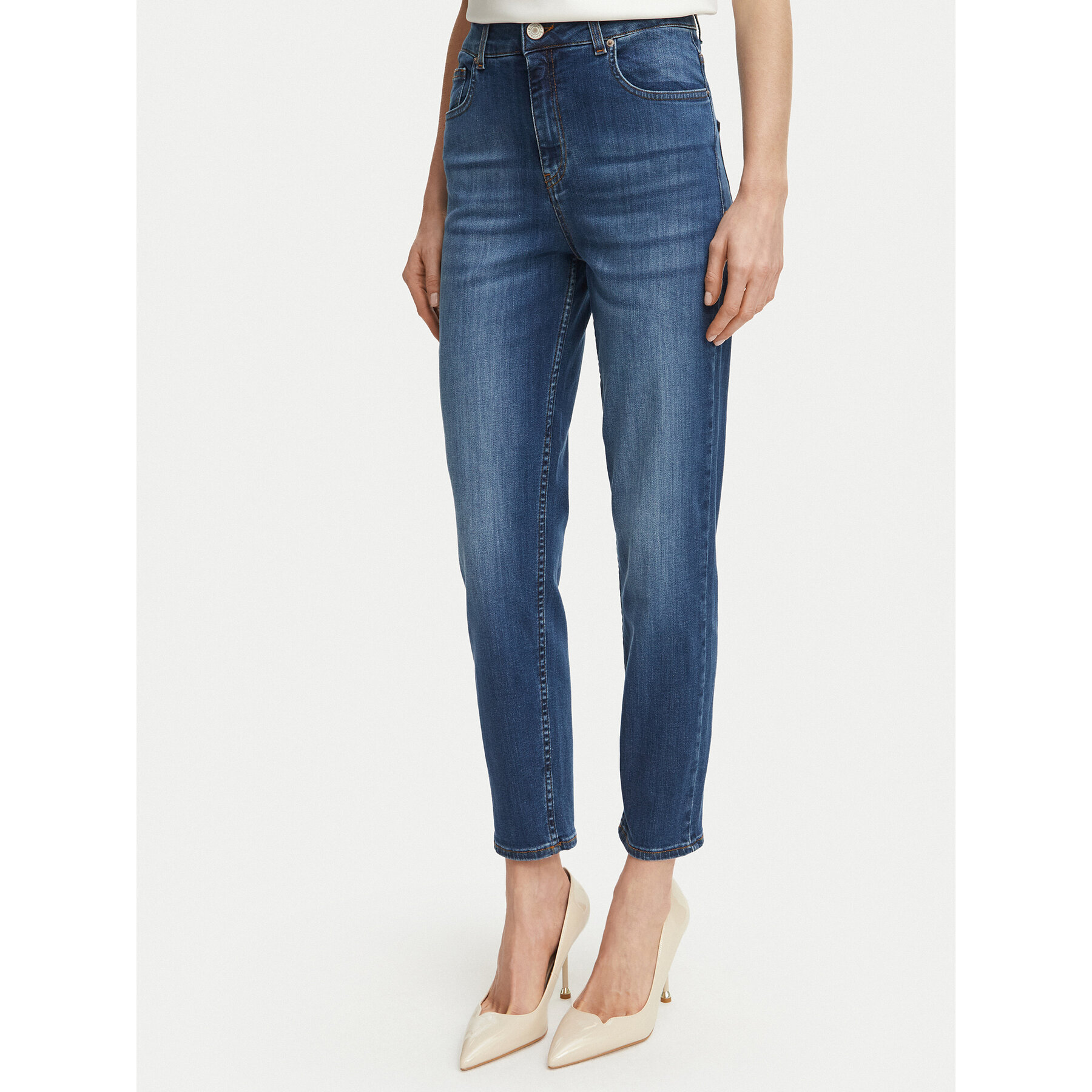 Fracomina Jeans FP26WVD005D46002 Dunkelblau Mom Fit