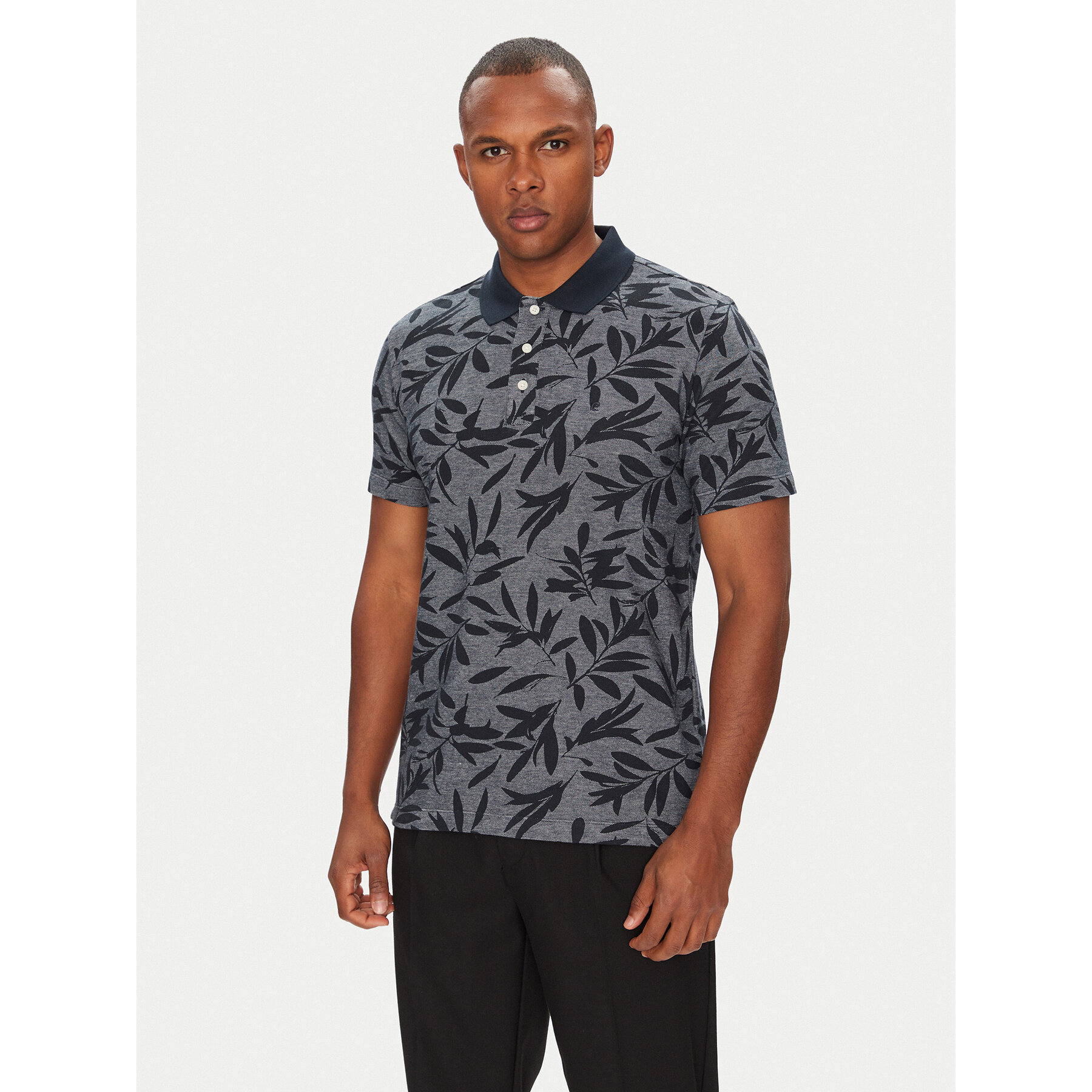Pierre Cardin Polo majica C5 21434.2117 Mornarsko modra Regular Fit
