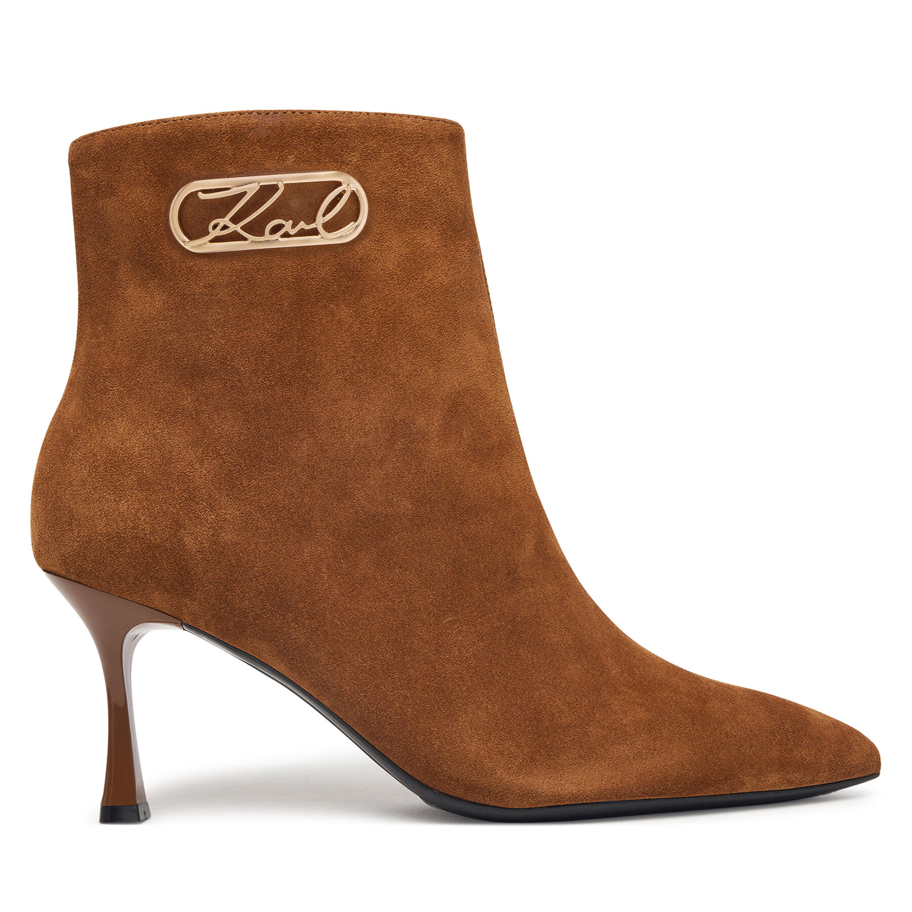 Škornji KARL LAGERFELD Sienna KL32747 Rjava