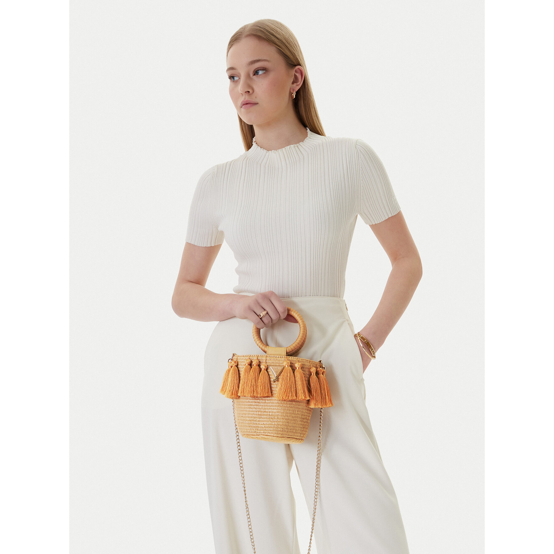 Geantă Guess J6GZ16 WO680 Bej