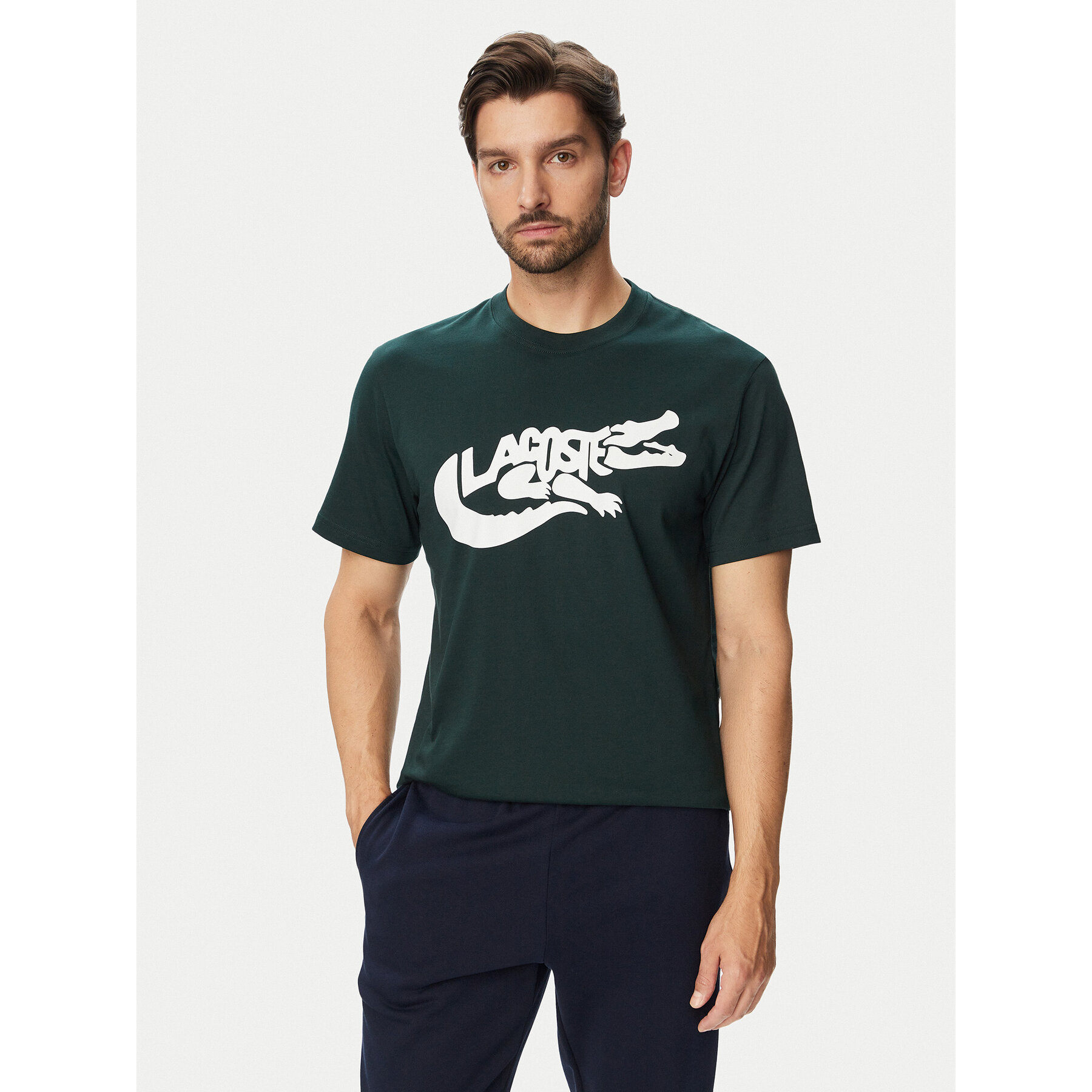 Lacoste T-Shirt TH9990 Dunkelgrün Classic Fit
