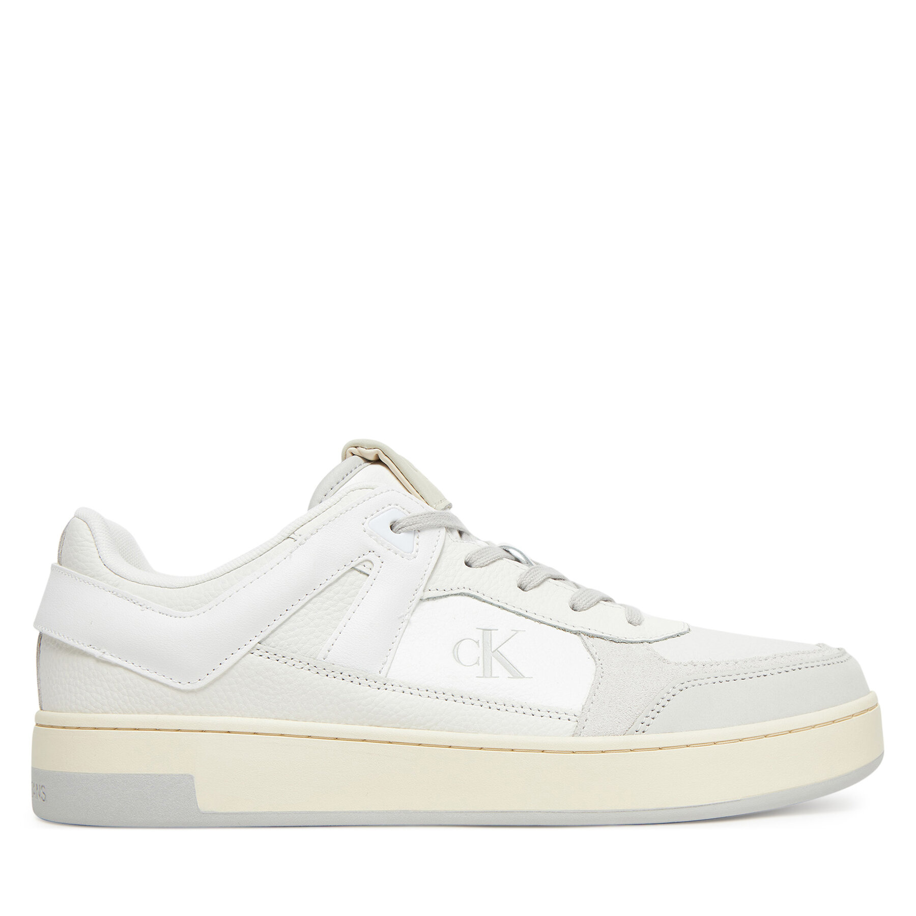 Αθλητικά Calvin Klein Jeans Basket Cup Low Laceup Lth Mix YM0YM01308 Λευκό