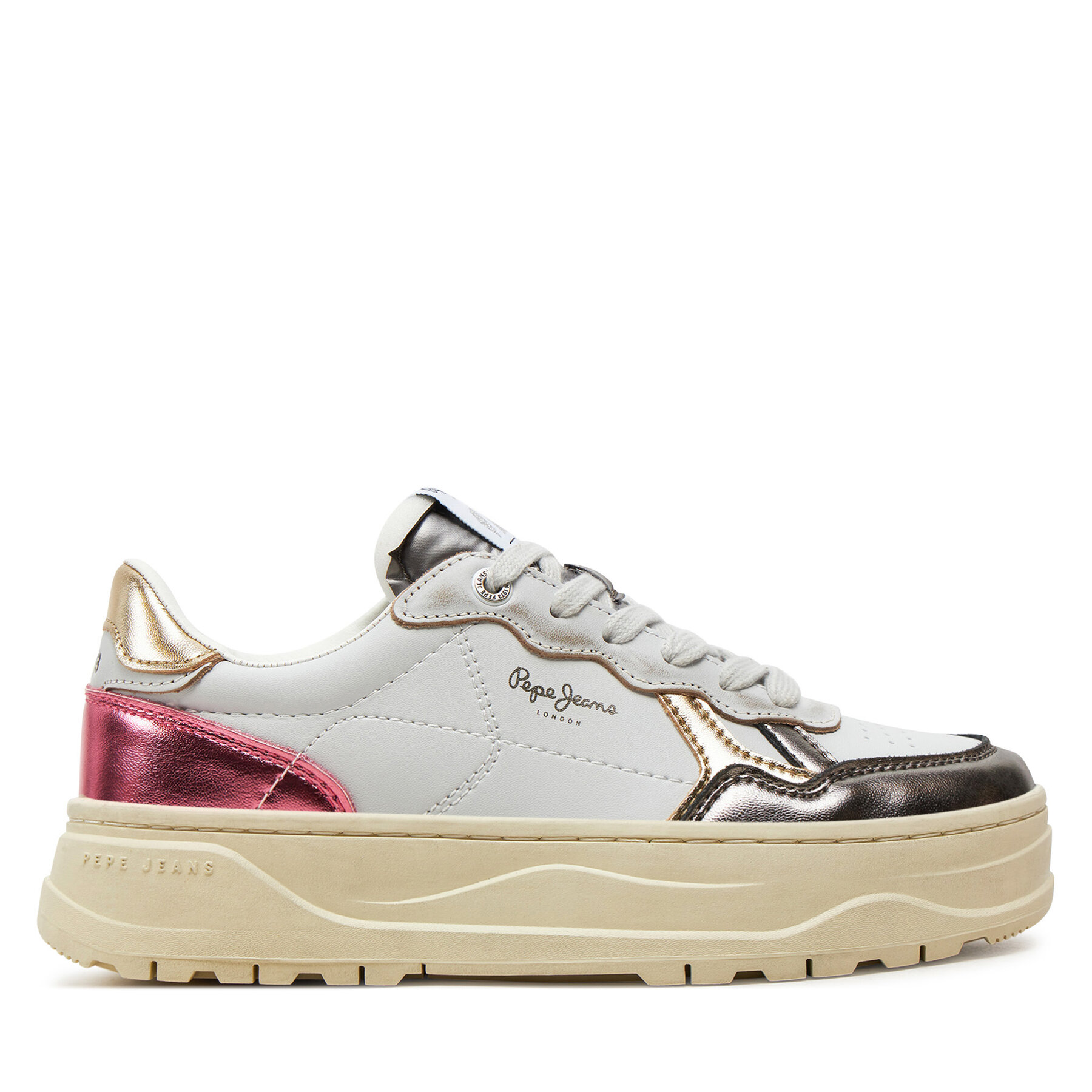 Damskie Sneakersy Pepe Jeans, Rozmiar 36 Biały Kore Moon W PLS00022