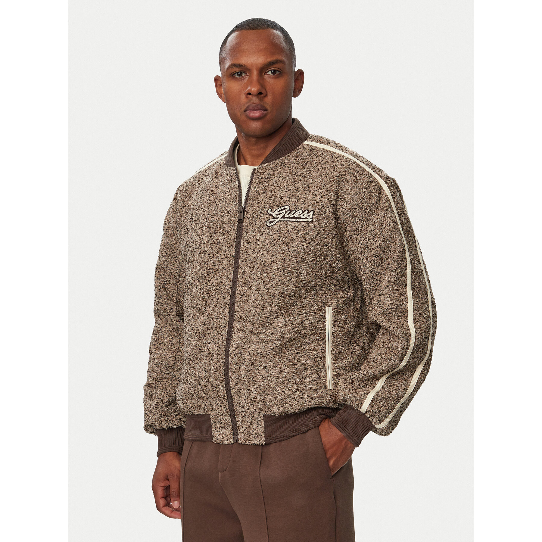 Guess Bomberjacke Z6BL01 W4746 Braun Regular Fit