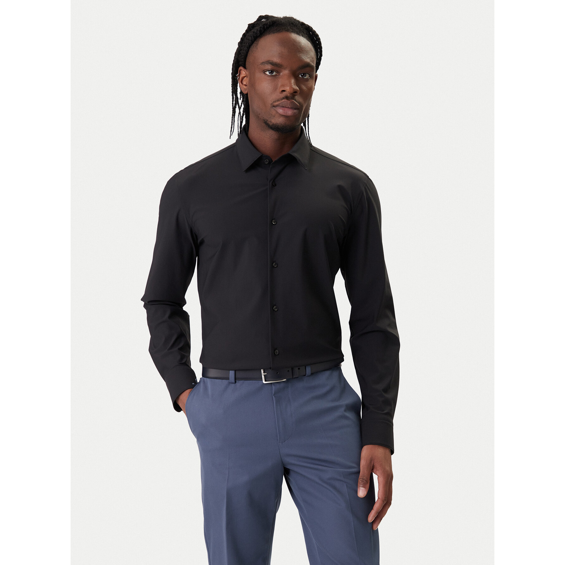 Boss Hemd P-Hank 50555747 Schwarz Slim Fit