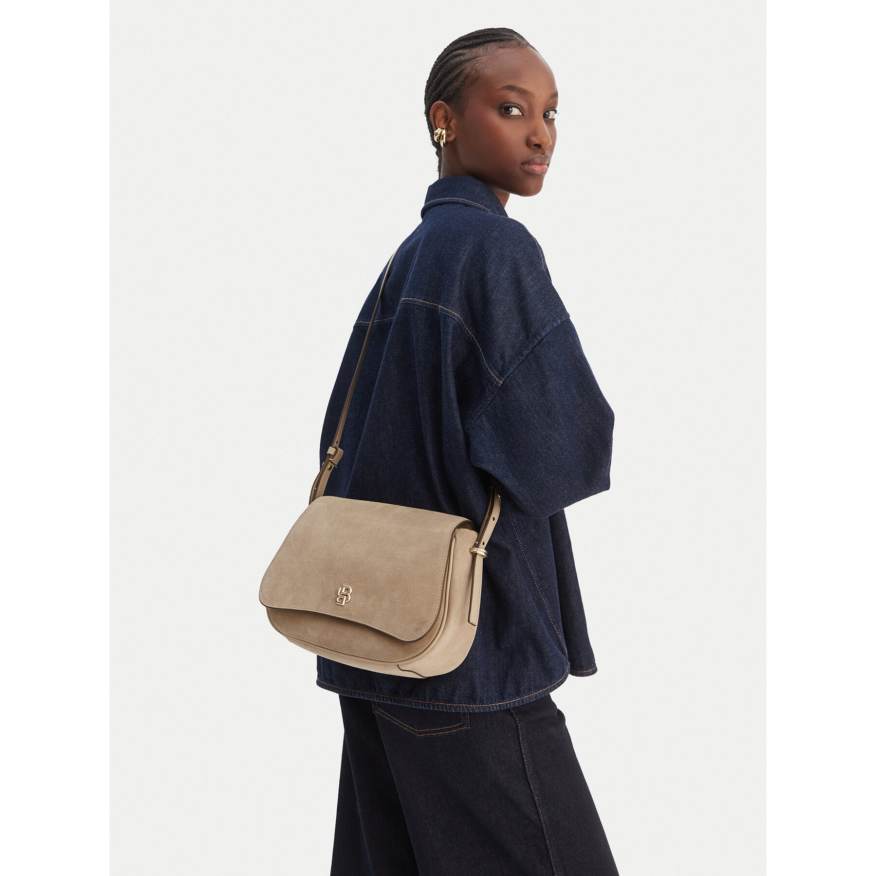 Borsetta BOSS Boss Beyond Saddle S 50557963 Beige