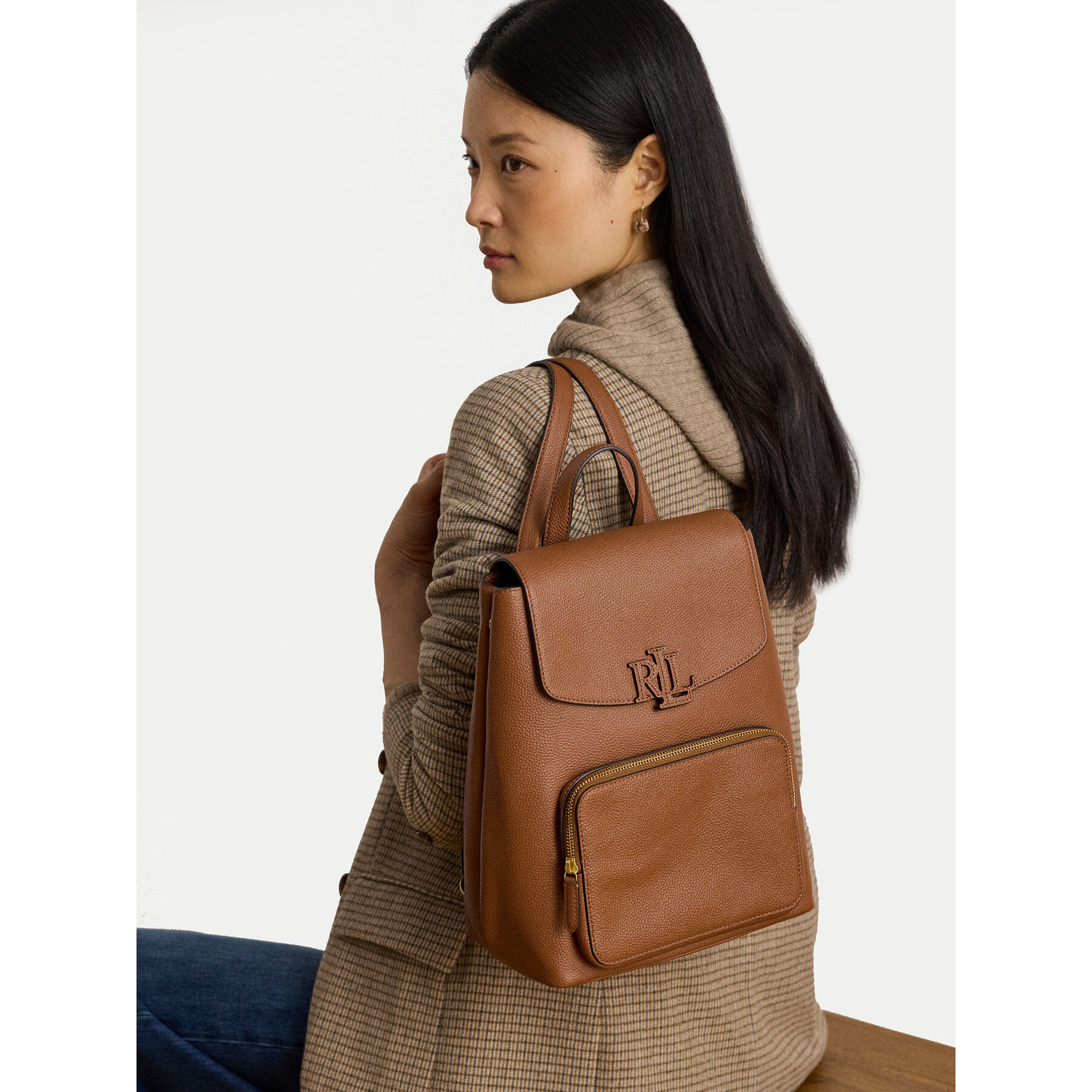 Ruksak LAUREN RALPH LAUREN Medium Cameryn 431969355001 Hnedá