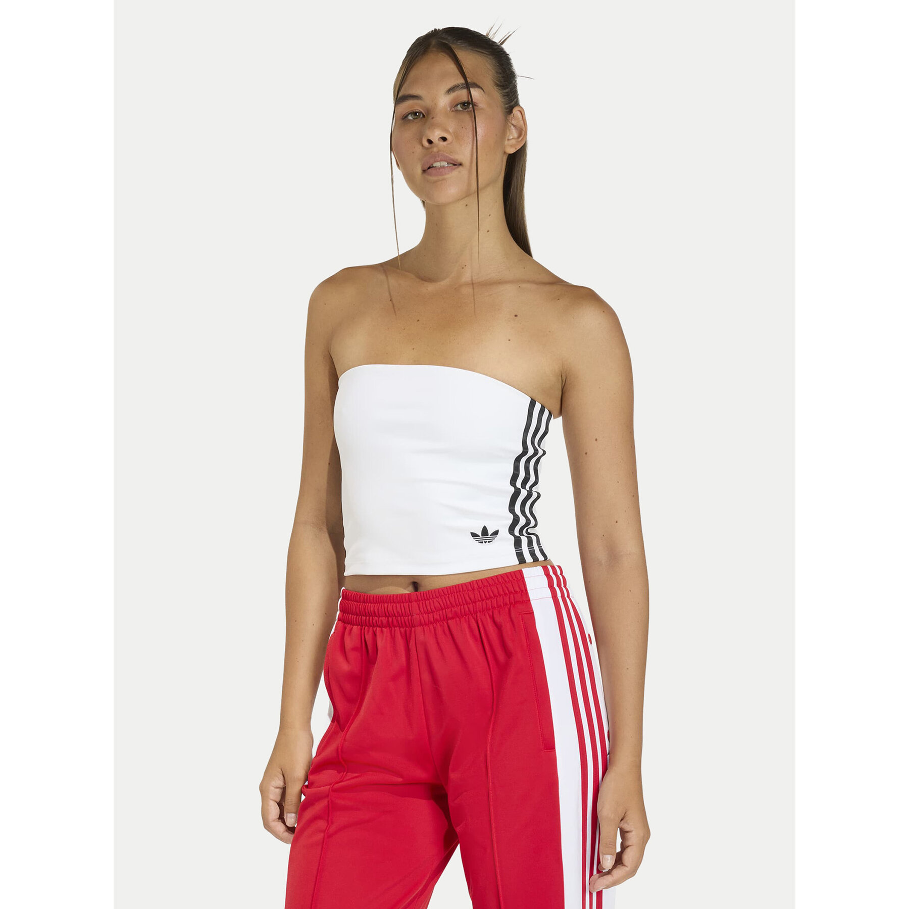 adidas Τοπ 159101 Λευκό Fitted Fit