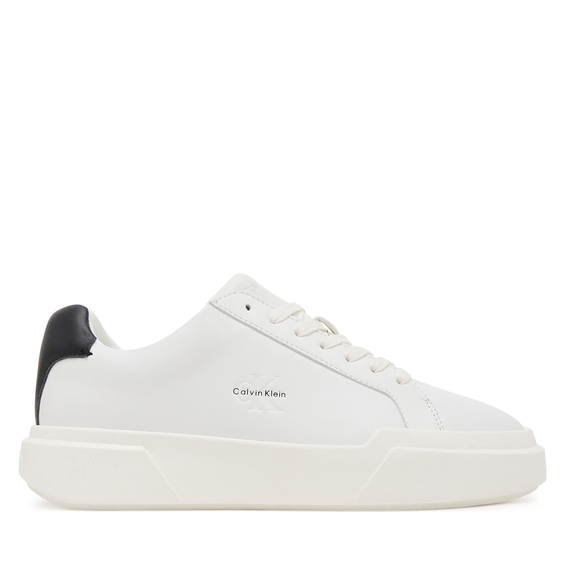 Sneakers Calvin Klein Chunky Cupsole Laceup Lth Wn YW0YW01947 Alb