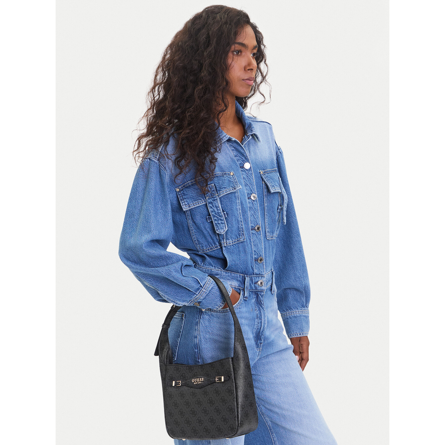 Дамска чанта Guess Katya HWSG96 52010 Сив