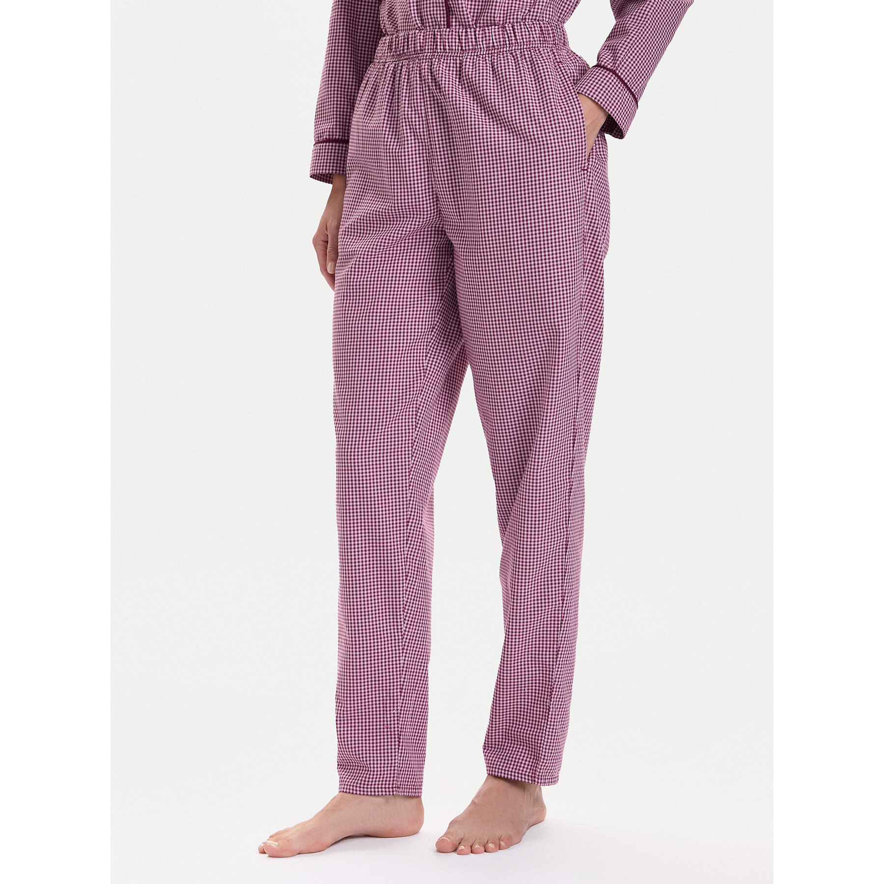 United Colors Of Benetton Spodnji del pižame 4MYG3F00M Bordo rdeča Regular Fit