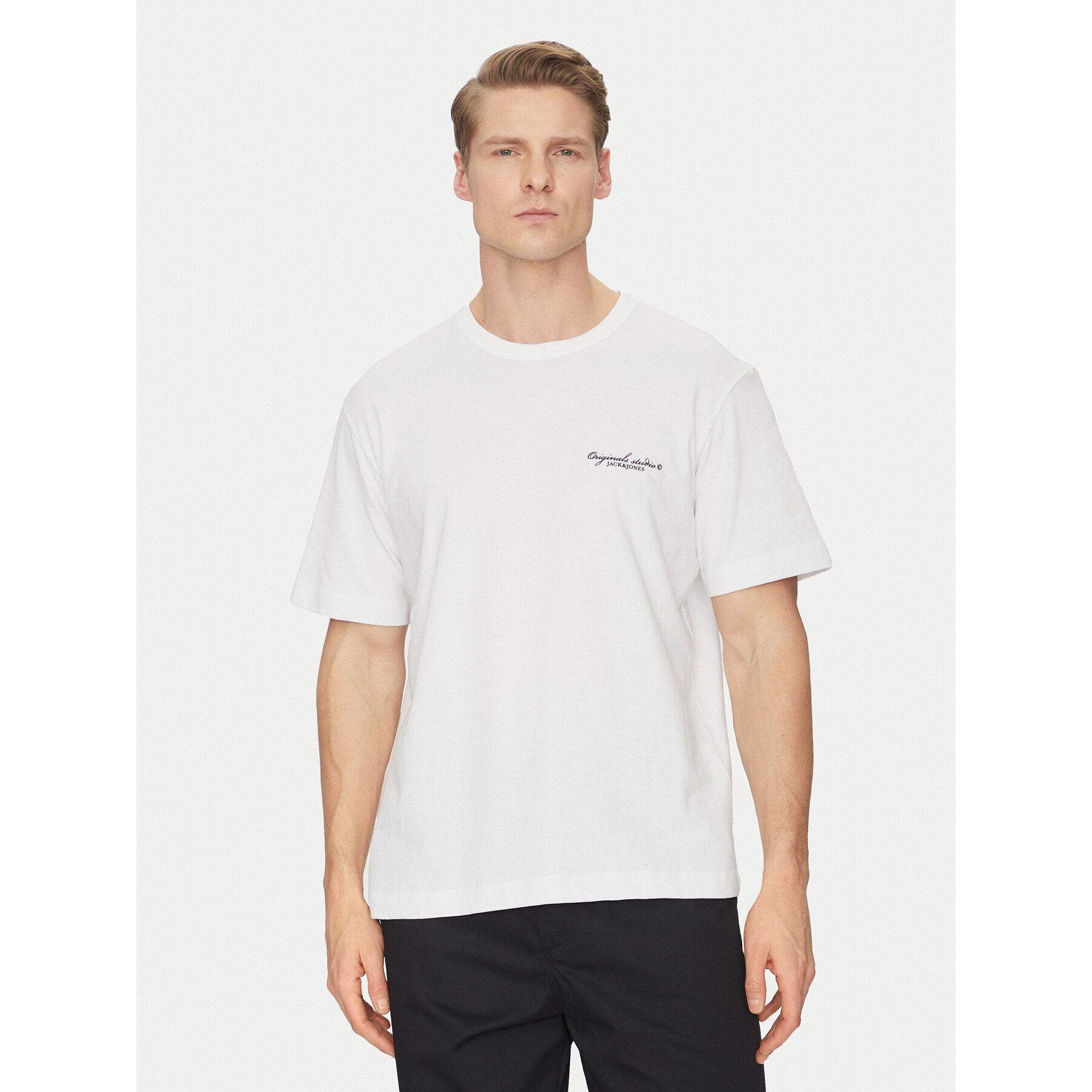 Jack & Jones Póló Boston 12272968 Fehér Relaxed Fit