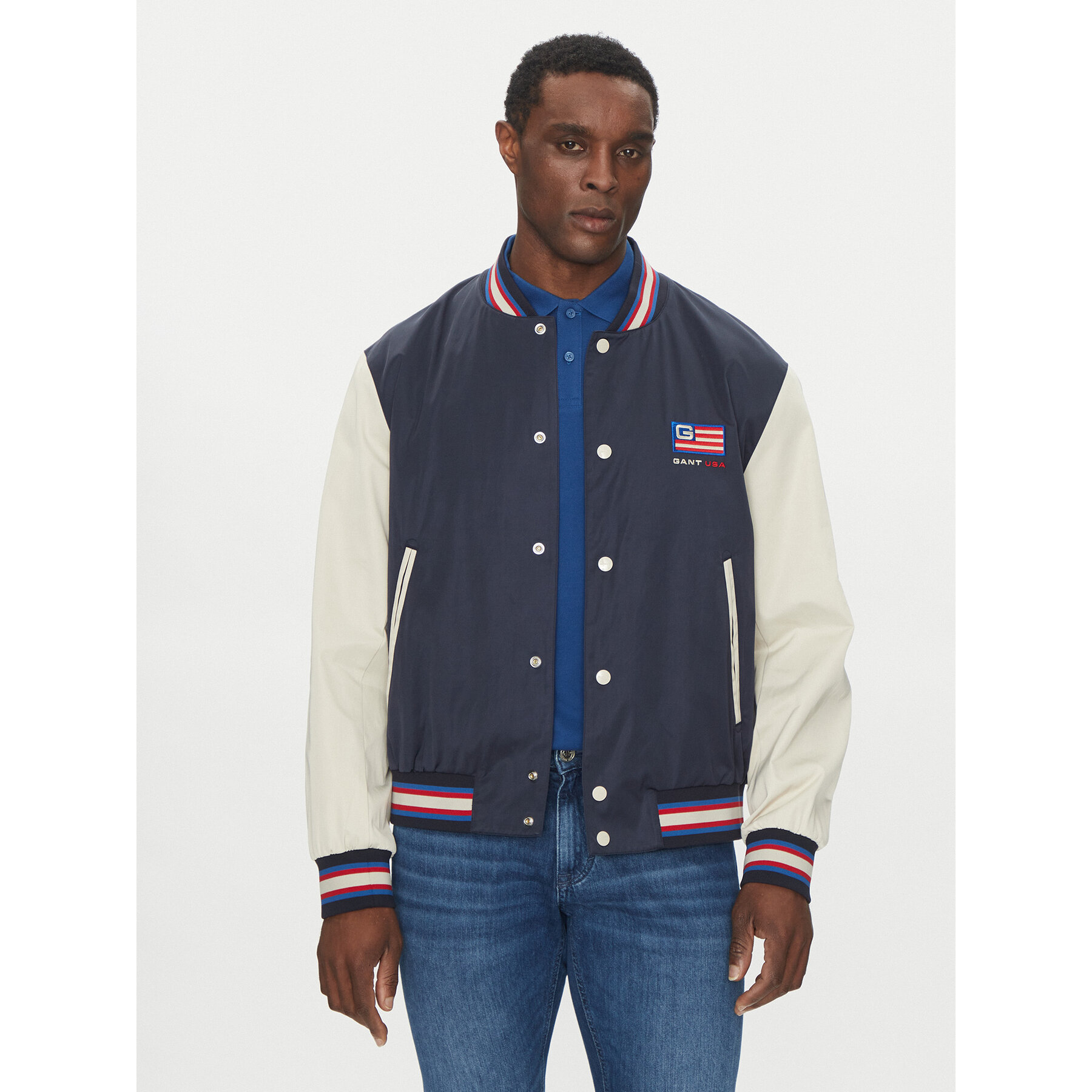 Gant Bomberjacke Varsity 7006519 Dunkelblau Regular Fit