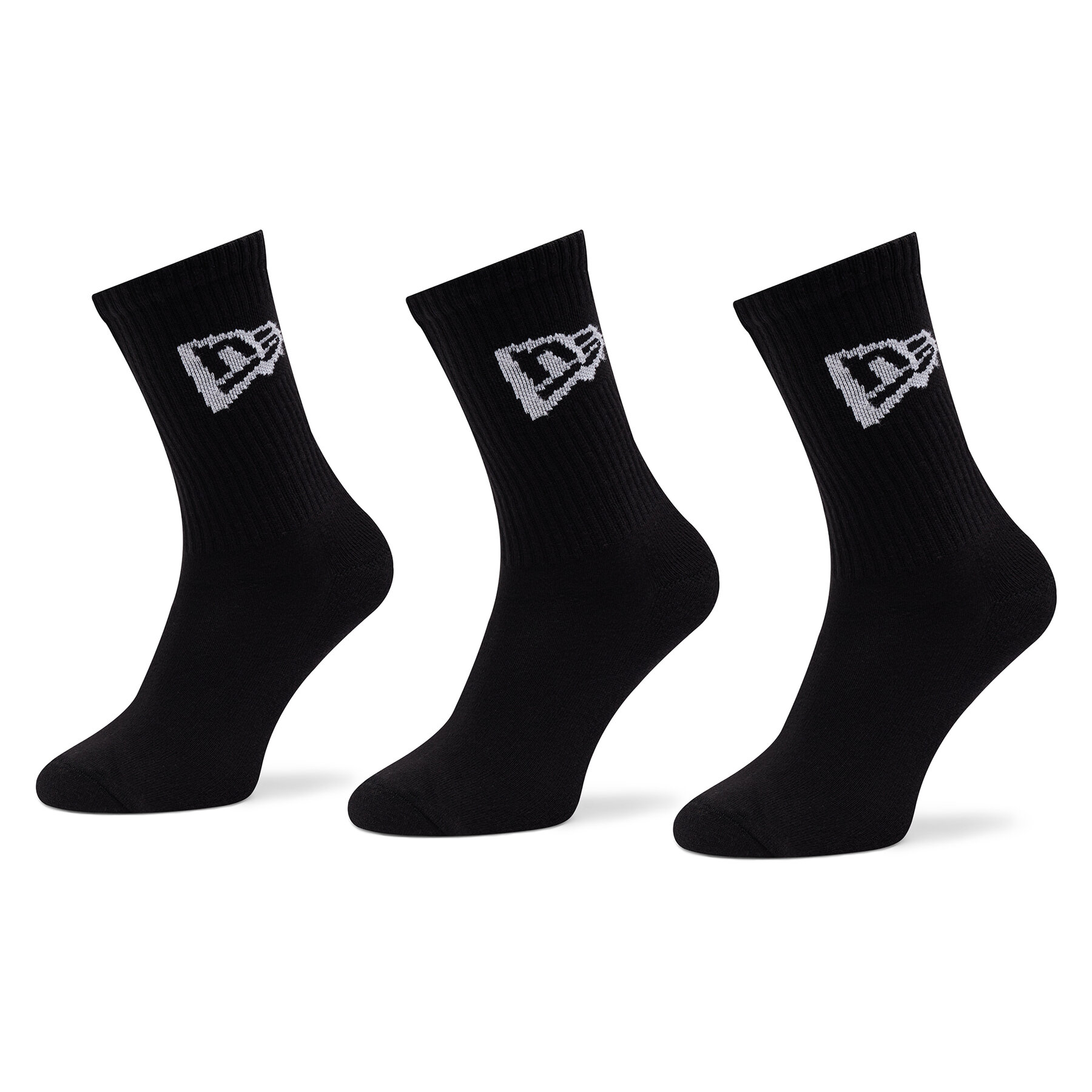 Zestaw 3 par wysokich skarpet unisex New Era, Rozmiar 35-38 Czarny Flag Crew 13113643