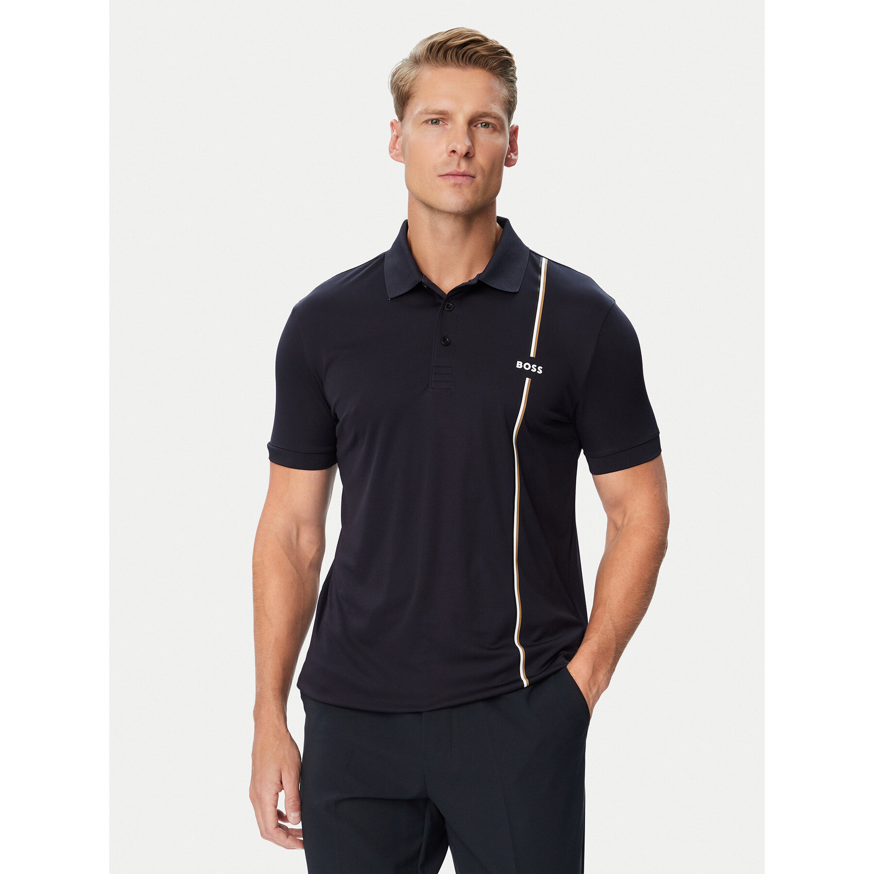 BOSS Pólóing Game 3 50563363 Sötétkék Regular Fit