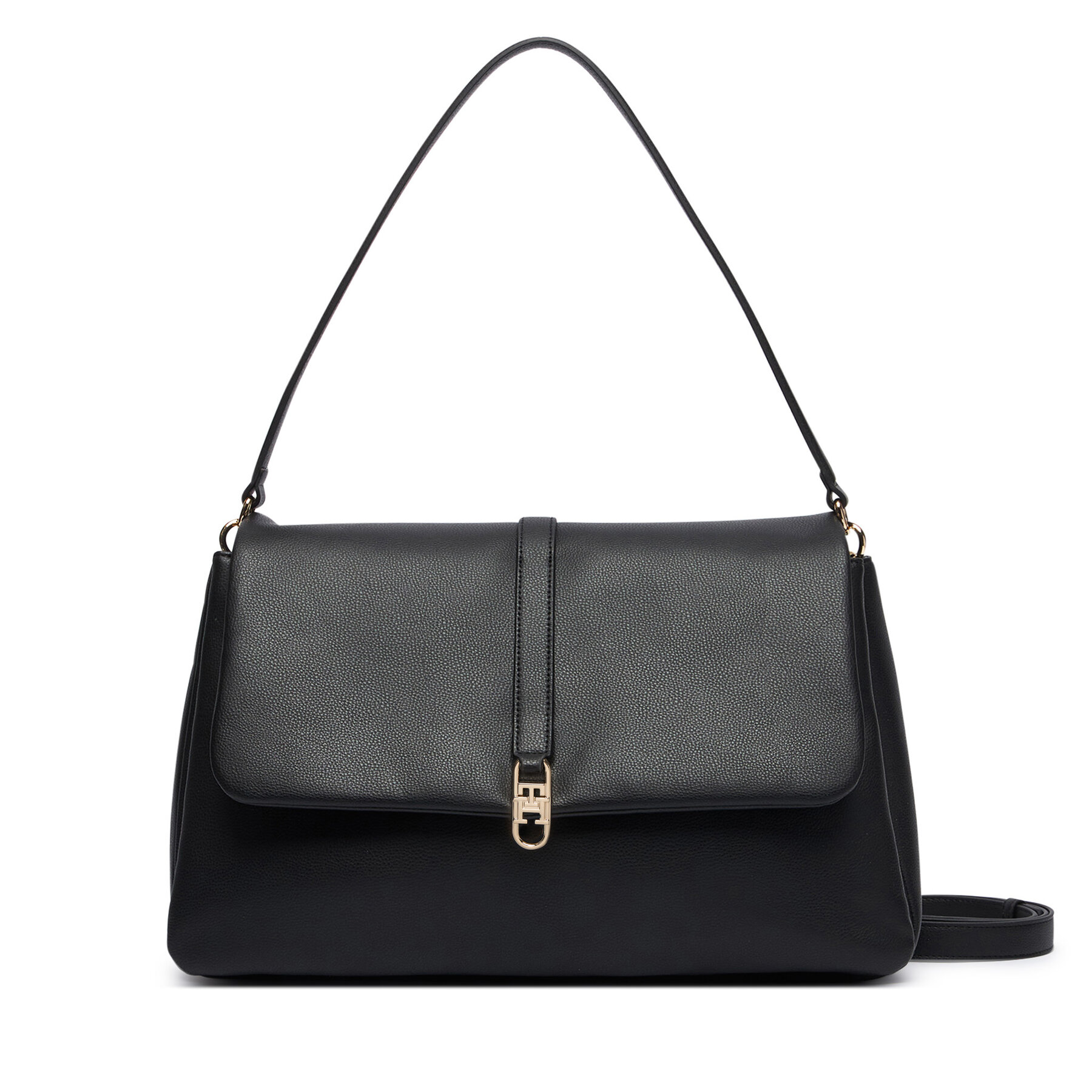 Ročna torba Tommy Hilfiger Th Libre Satchel AW0AW19197 Črna