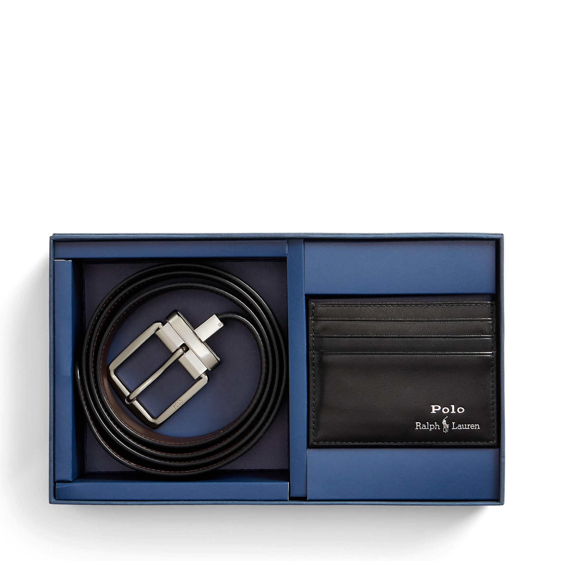 Set etui za kreditne kartice in trak Polo Ralph Lauren 405880721001 Črna