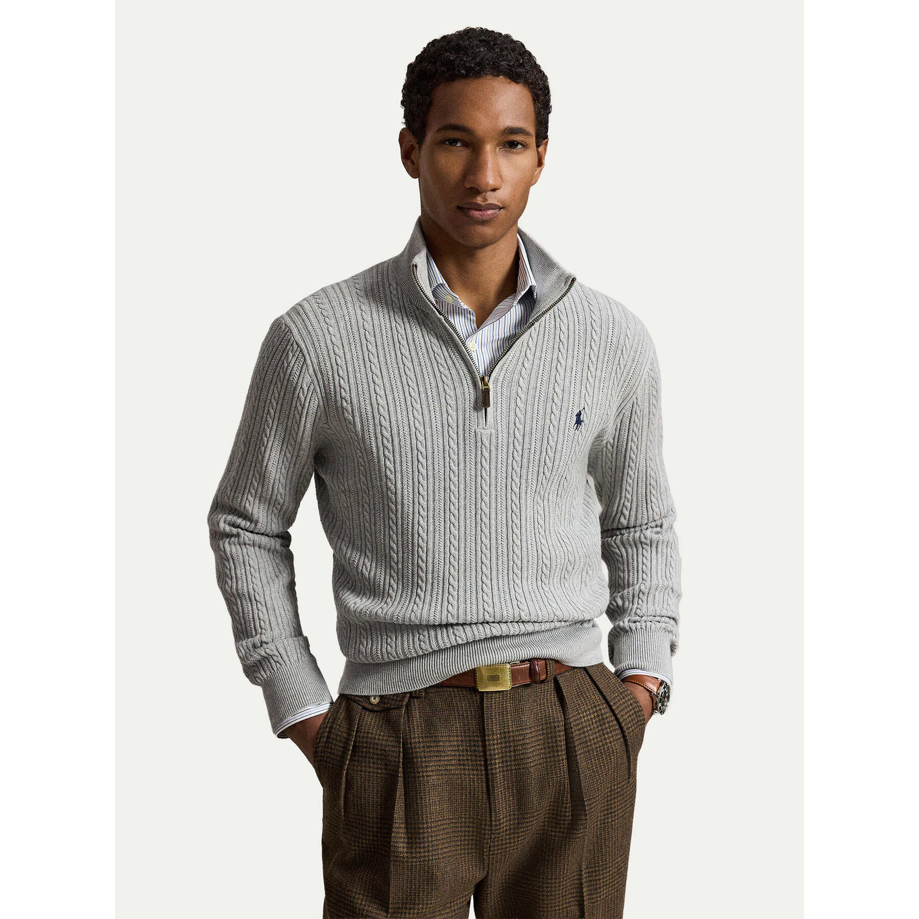 Polo Ralph Lauren Pullover 710B26776002 Hellgrau Regular Fit