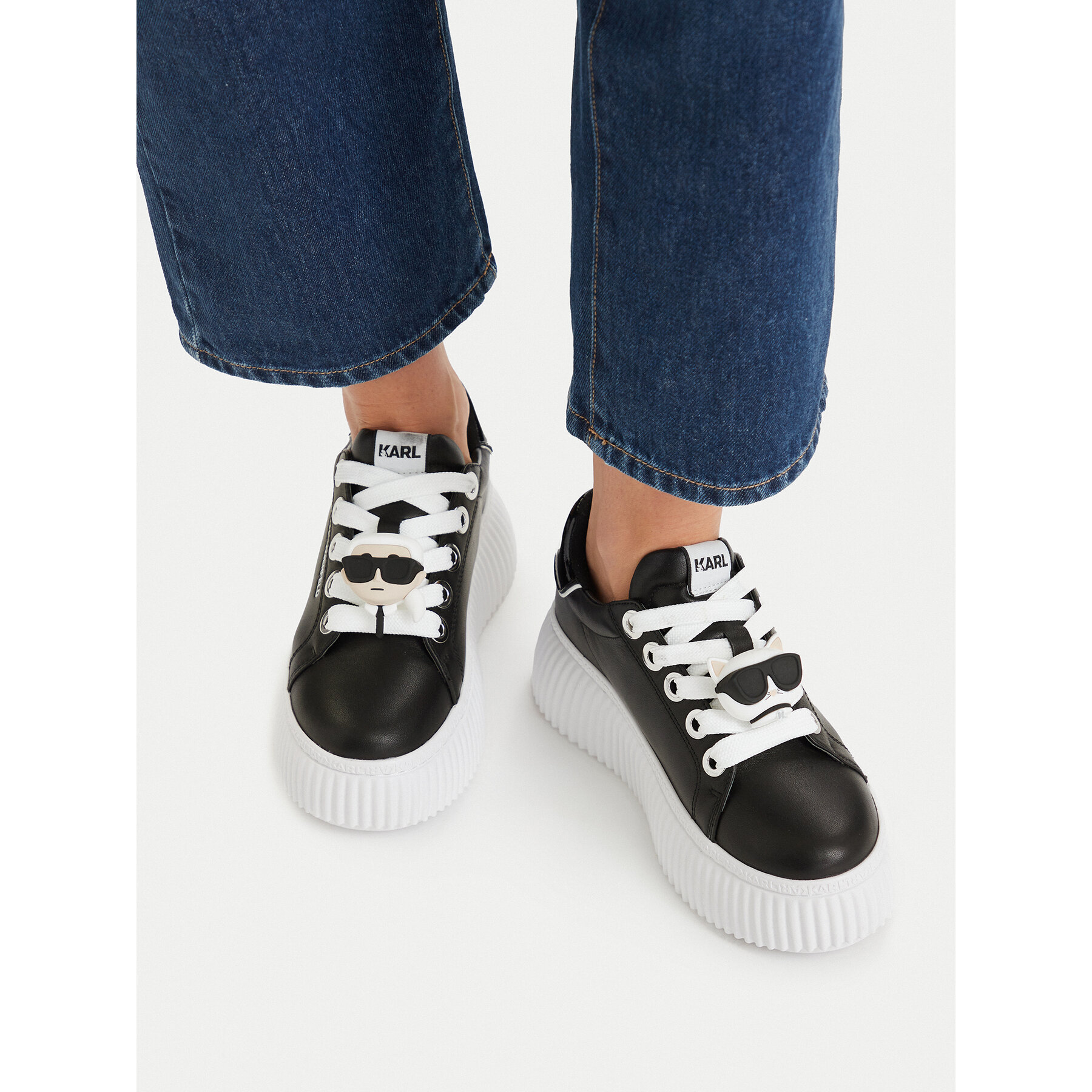 Sneakers KARL LAGERFELD Kreeper Lo KL42336T Negru