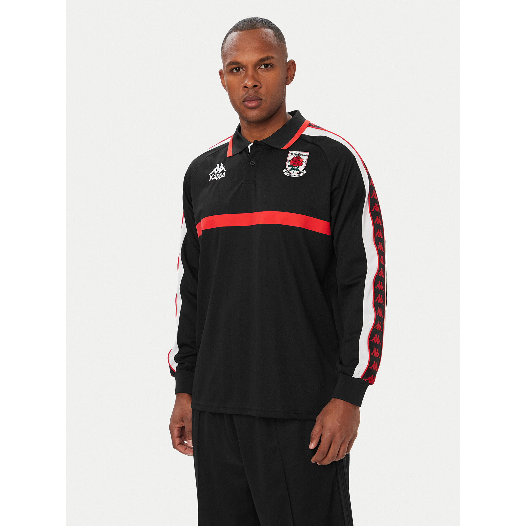 Kappa Poloshirt 311U78W Schwarz Comfort Fit
