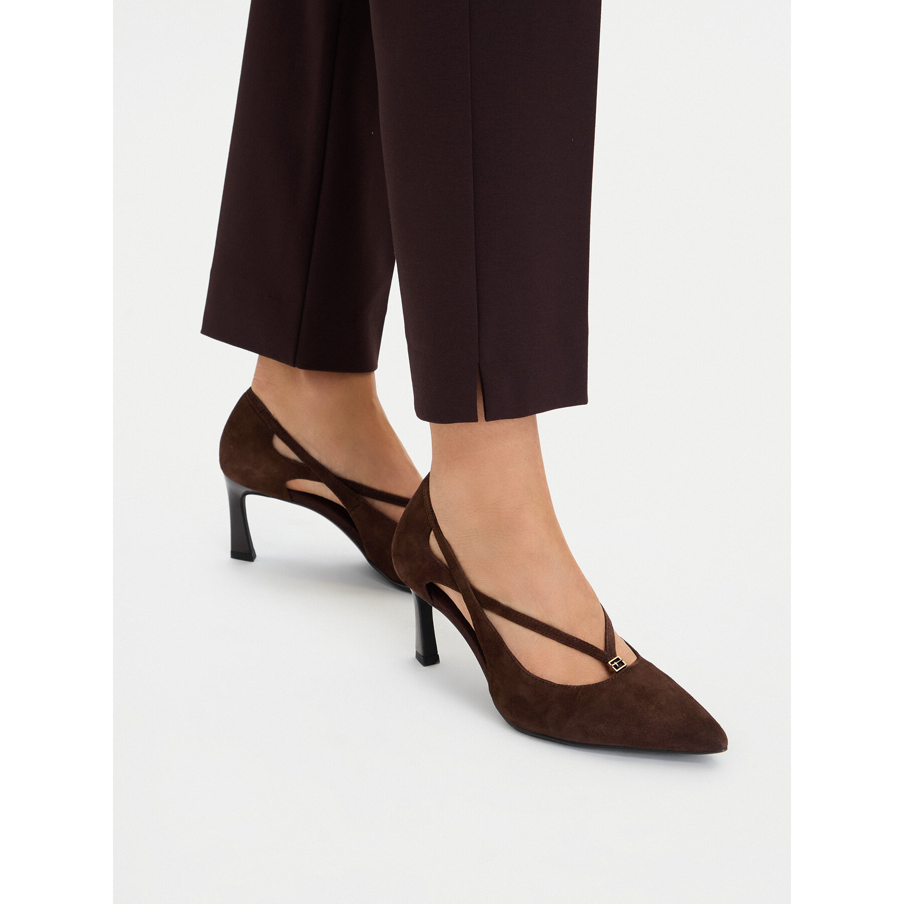 Pantofi cu toc subțire Tamaris 1-22459-47 Maro închis