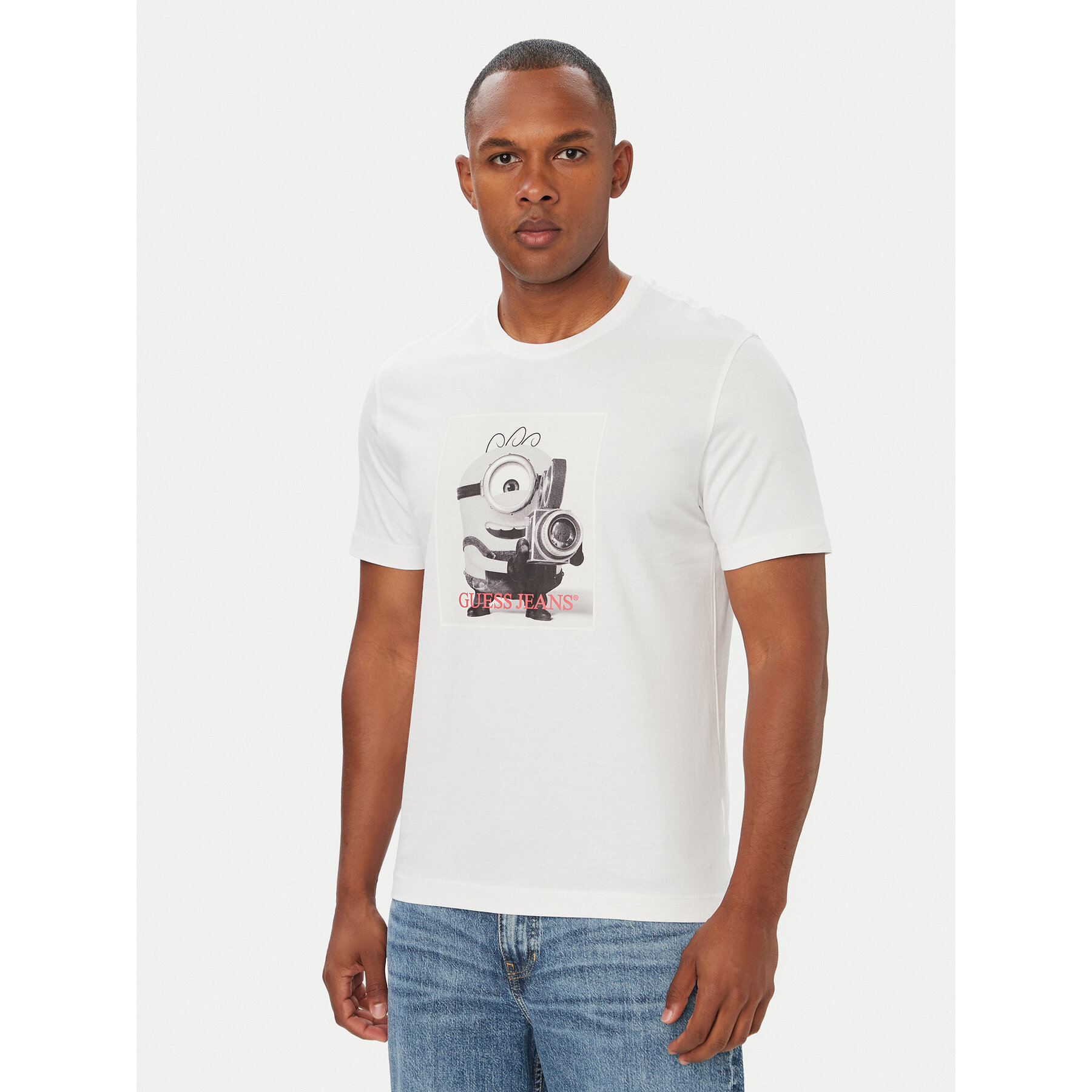 Guess Jeans T-shirt M6YI82 K6411 Bijela Regular Fit