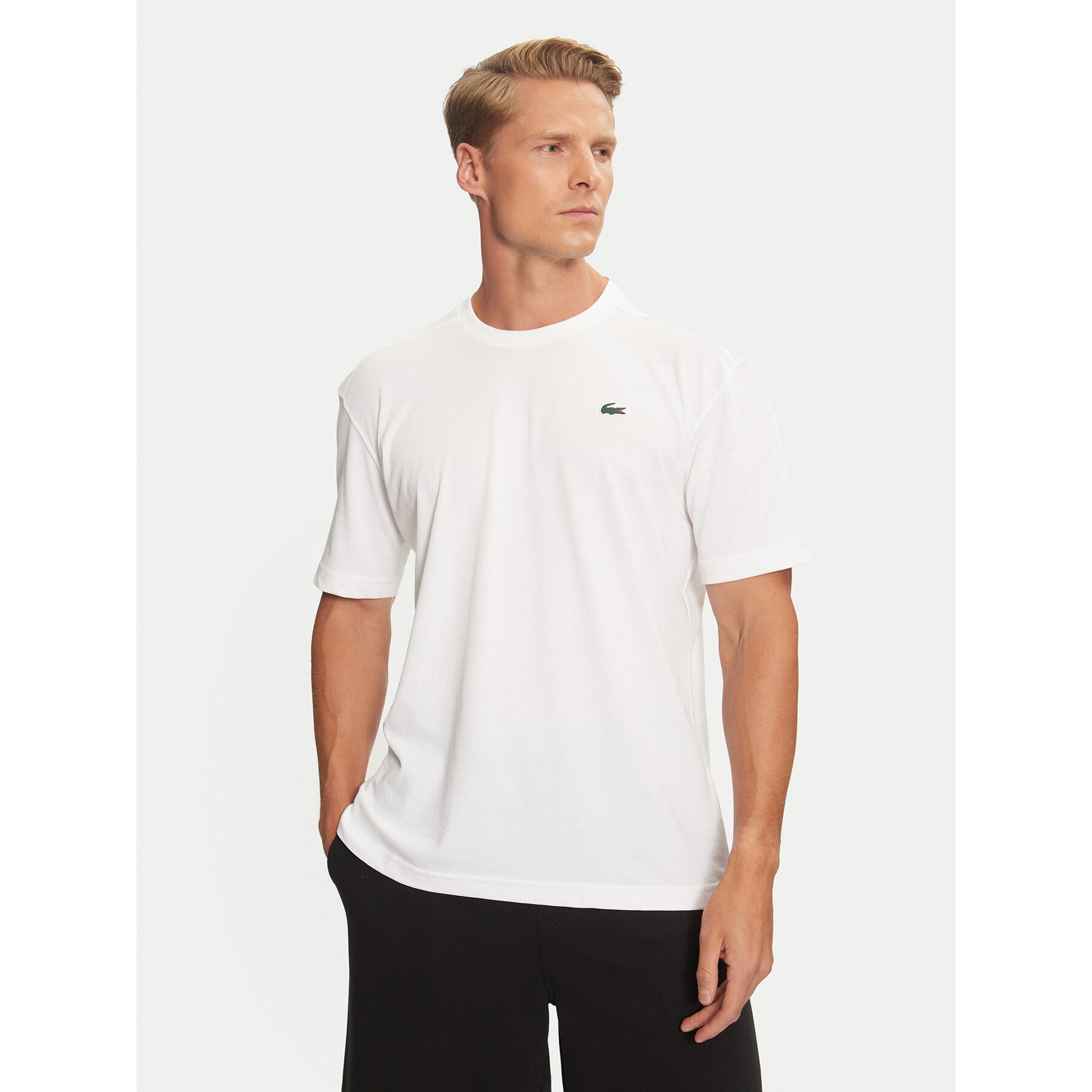 Lacoste T-Shirt TH7618 Λευκό Regular Fit