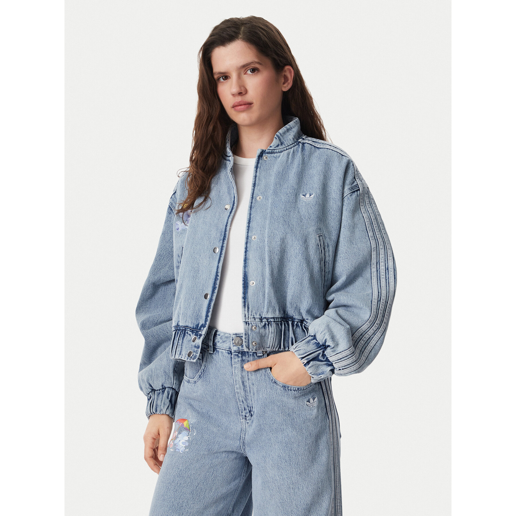 adidas Jeansjacke Care Bear KQ6747 Blau Regular Fit
