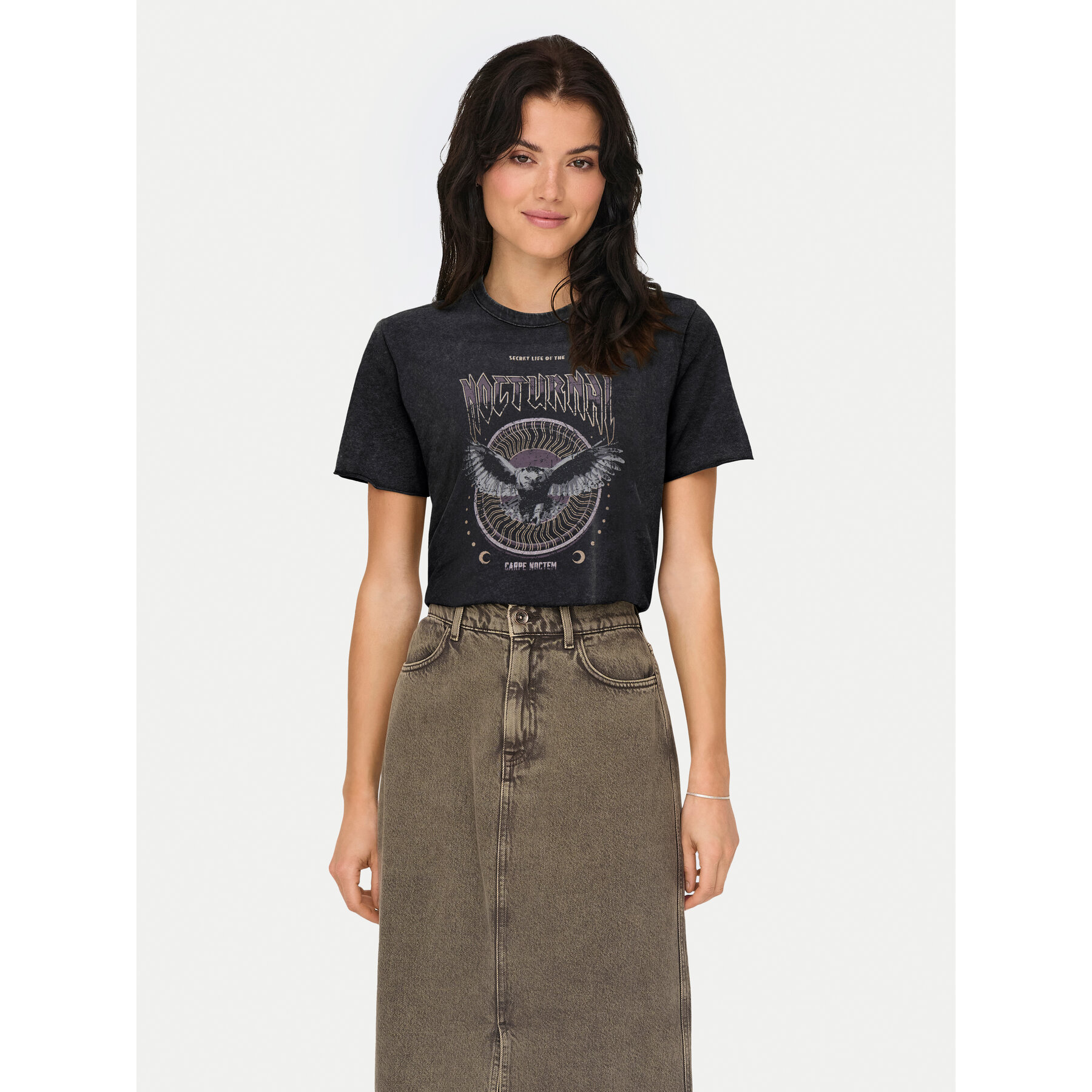 ONLY T-Shirt Lucy 15215721 Μαύρο Regular Fit