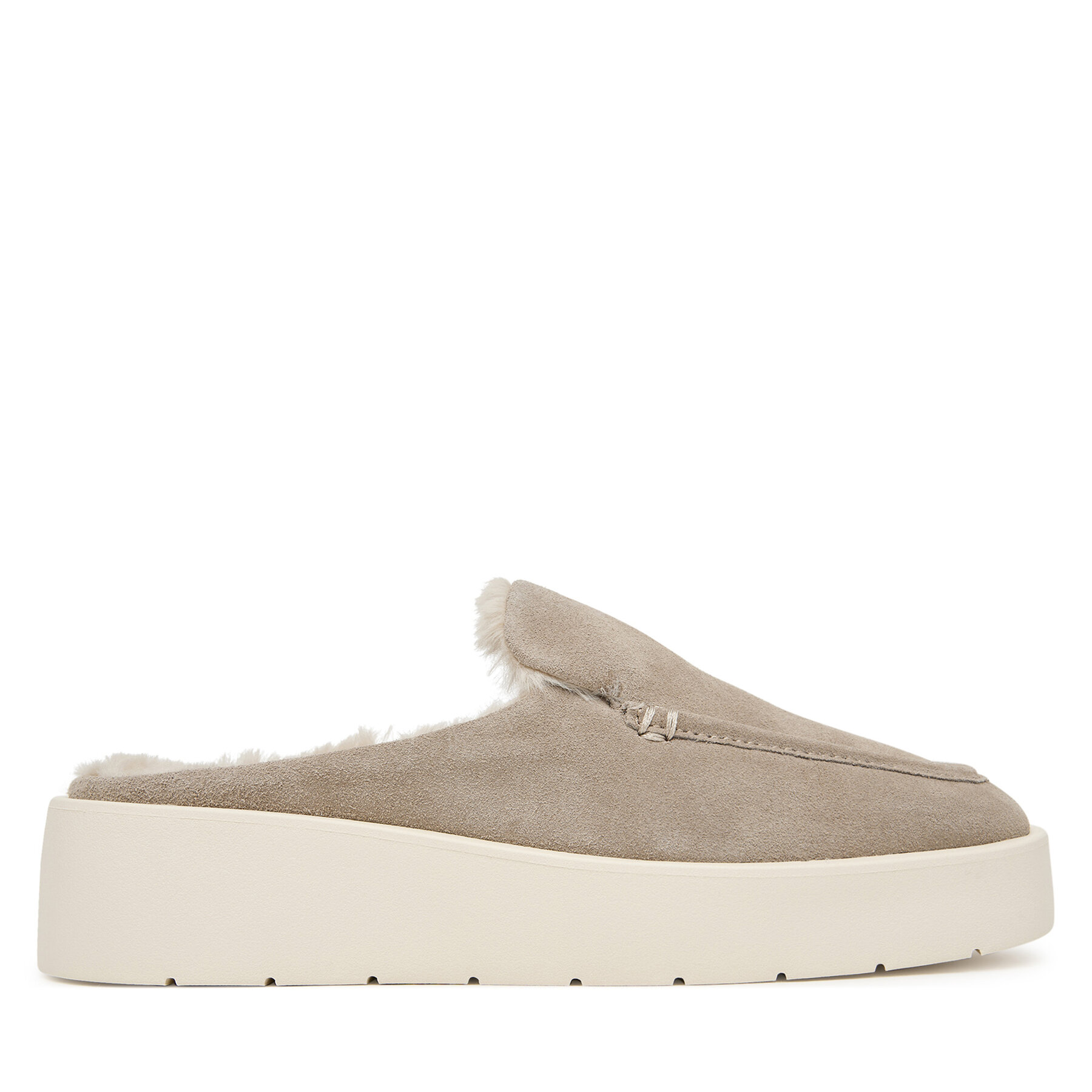 Šlepetės Calvin Klein Flatform Mule Suede Wl HW0HW03182 Smėlio