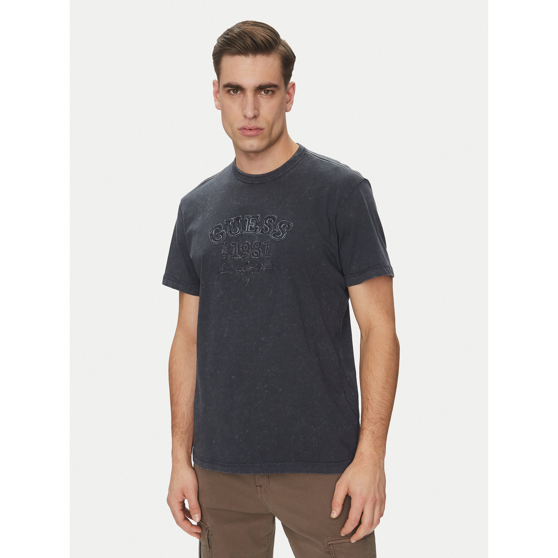 Guess Marškinėliai M5GI14 K8FQ4 Tamsiai mėlyna Regular Fit