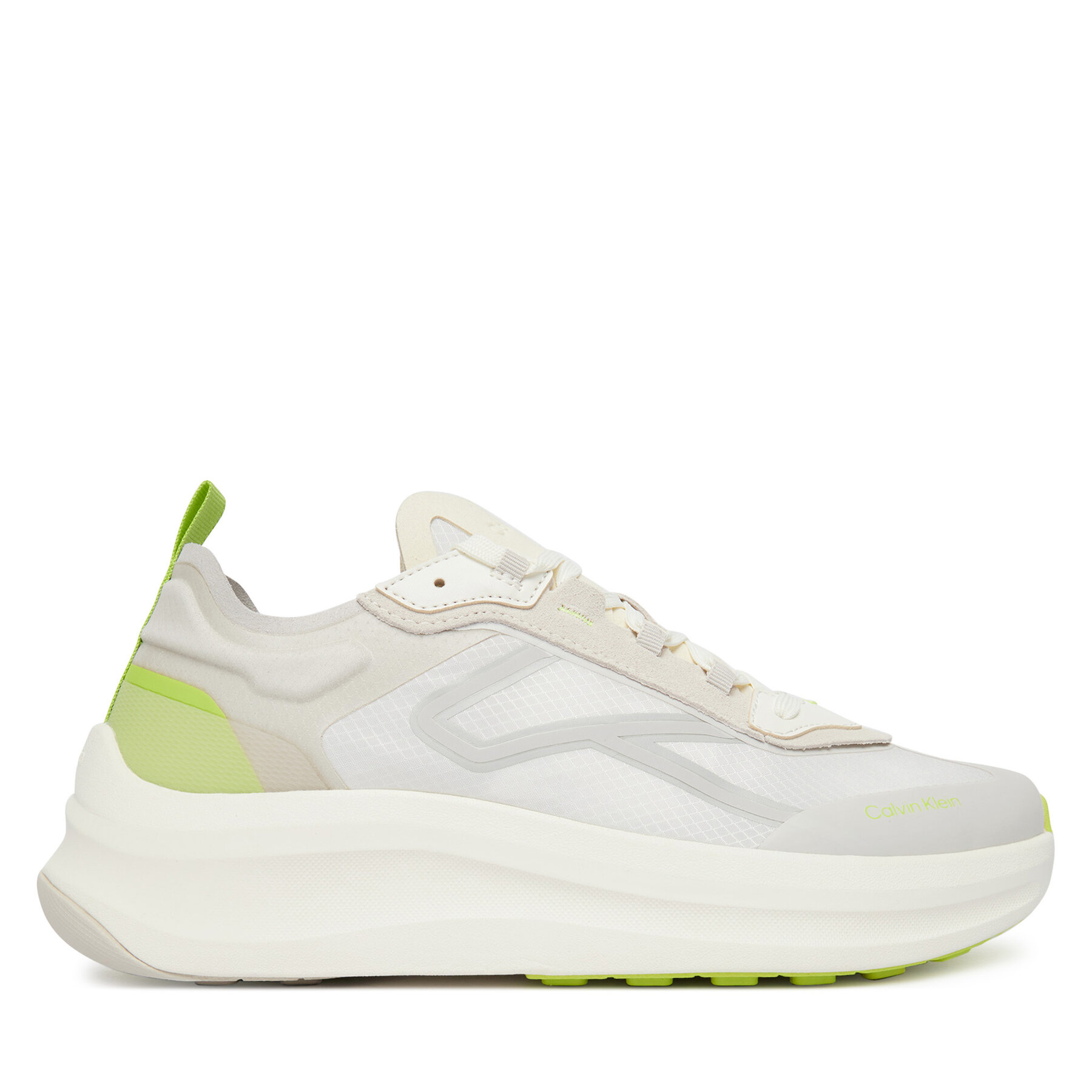 Sneakersy Calvin Klein Chunky Run Laceup Stripe Ny HM0HM02160 Écru