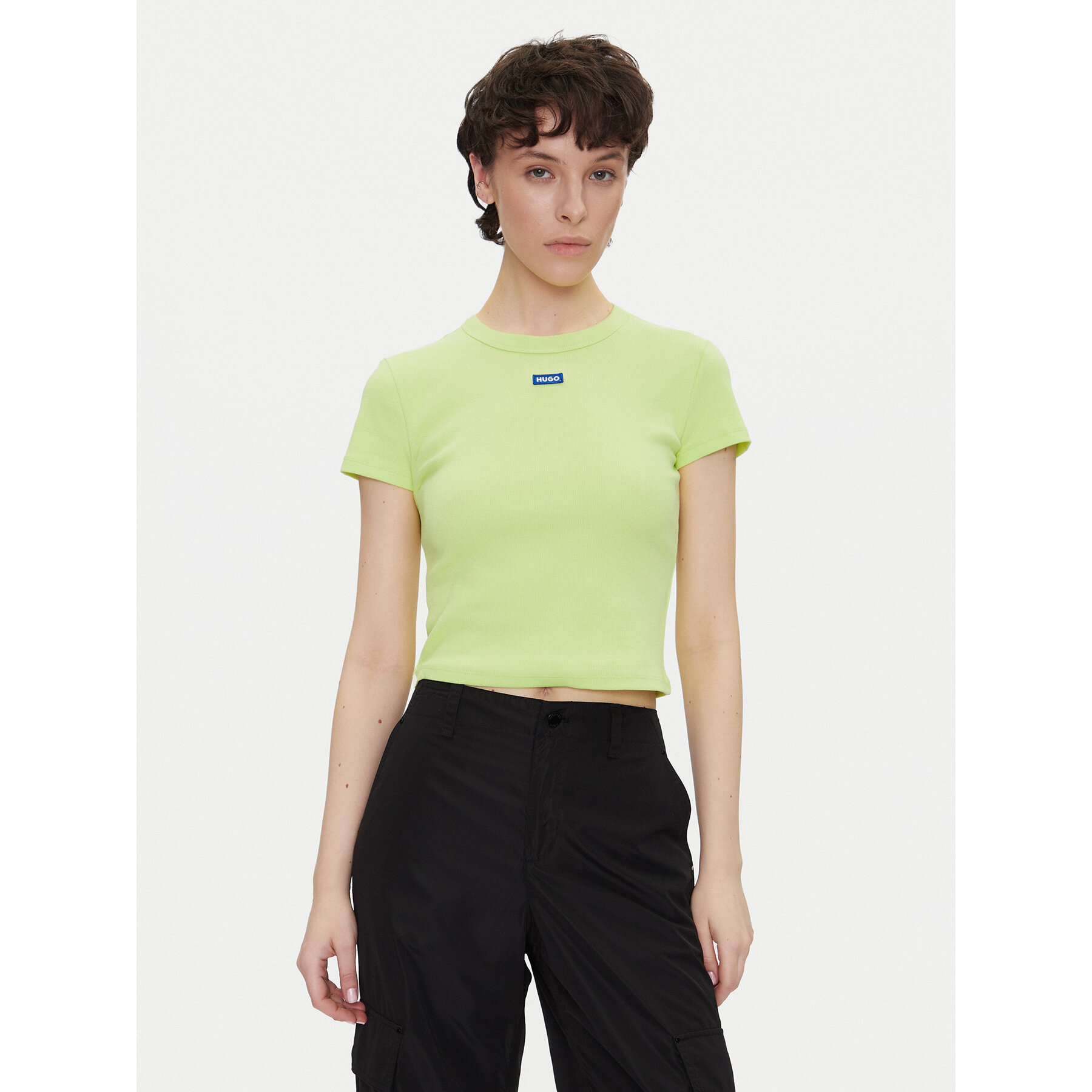 HUGO Póló Baby 50510749 Zöld Slim Fit