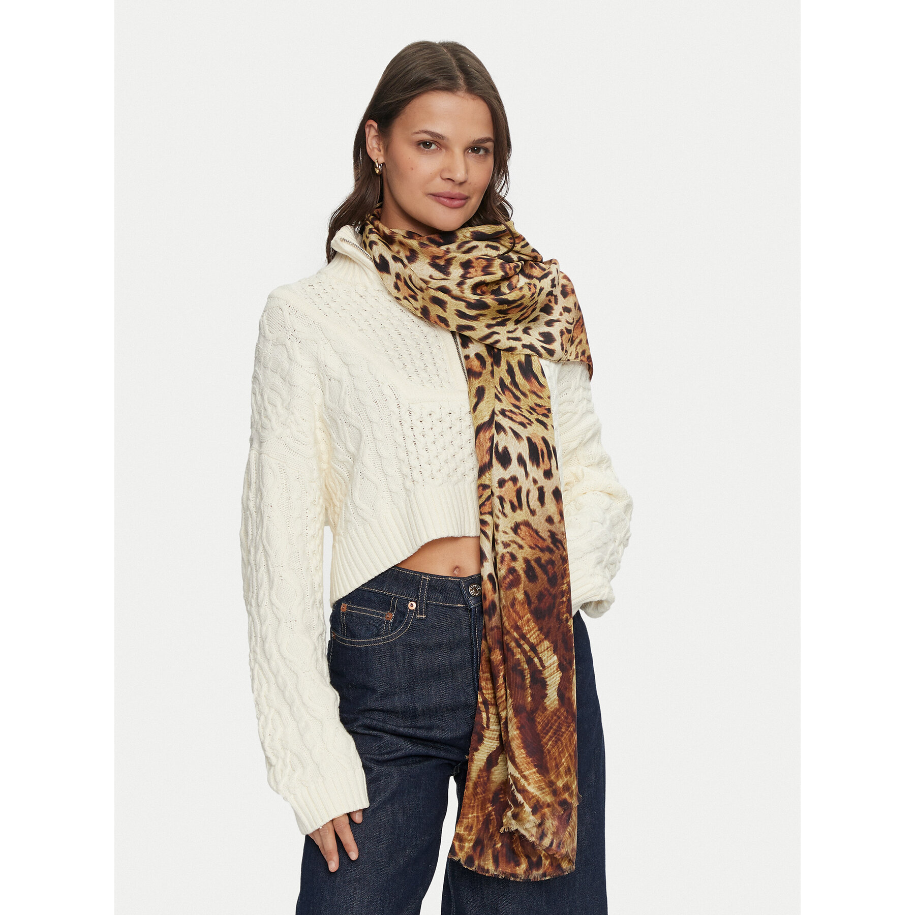 Sciarpa Guess AW5201 MOD03 Marrone, Taglia 00, taglia : 00