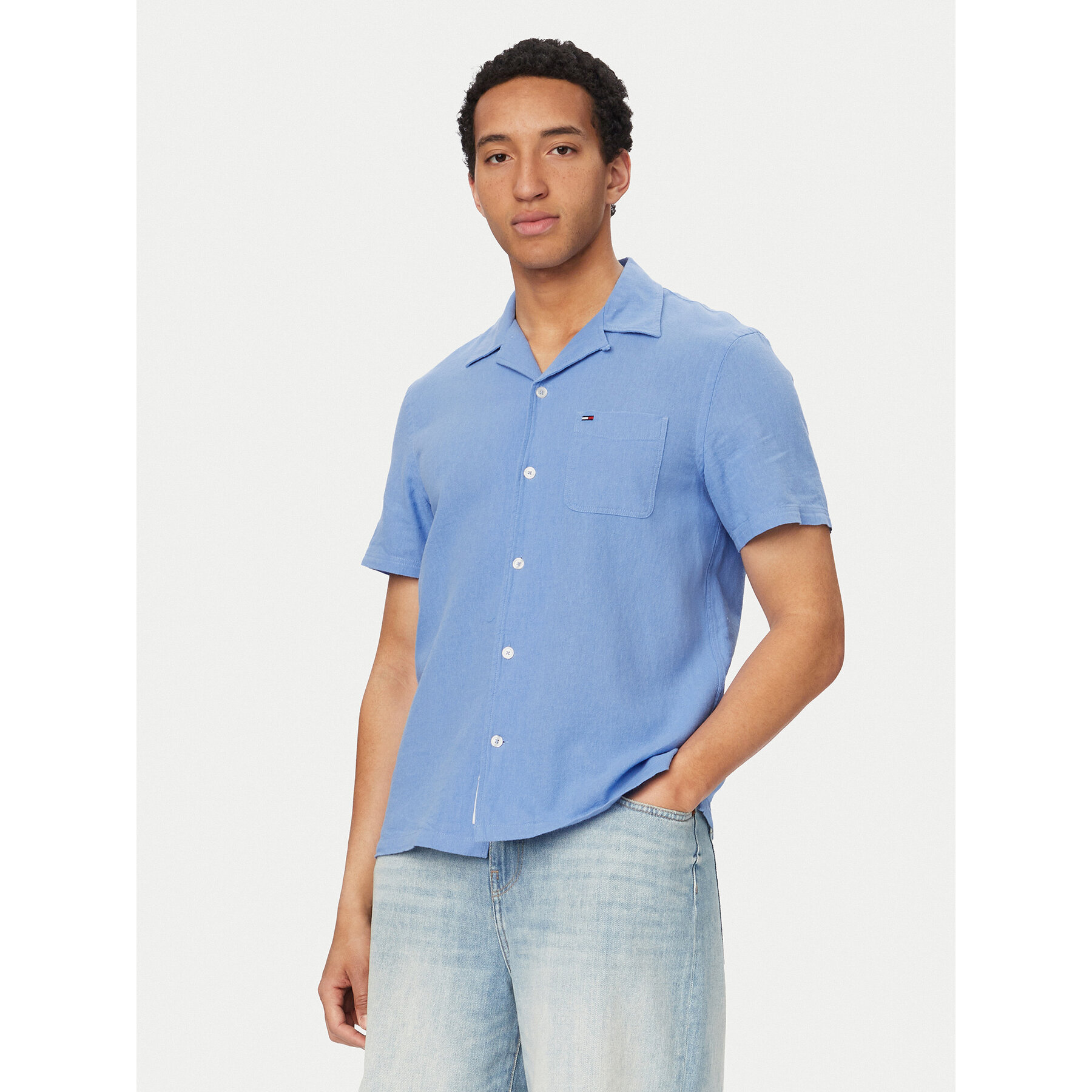 Tommy Jeans Hemd DM0DM23058 Blau Regular Fit
