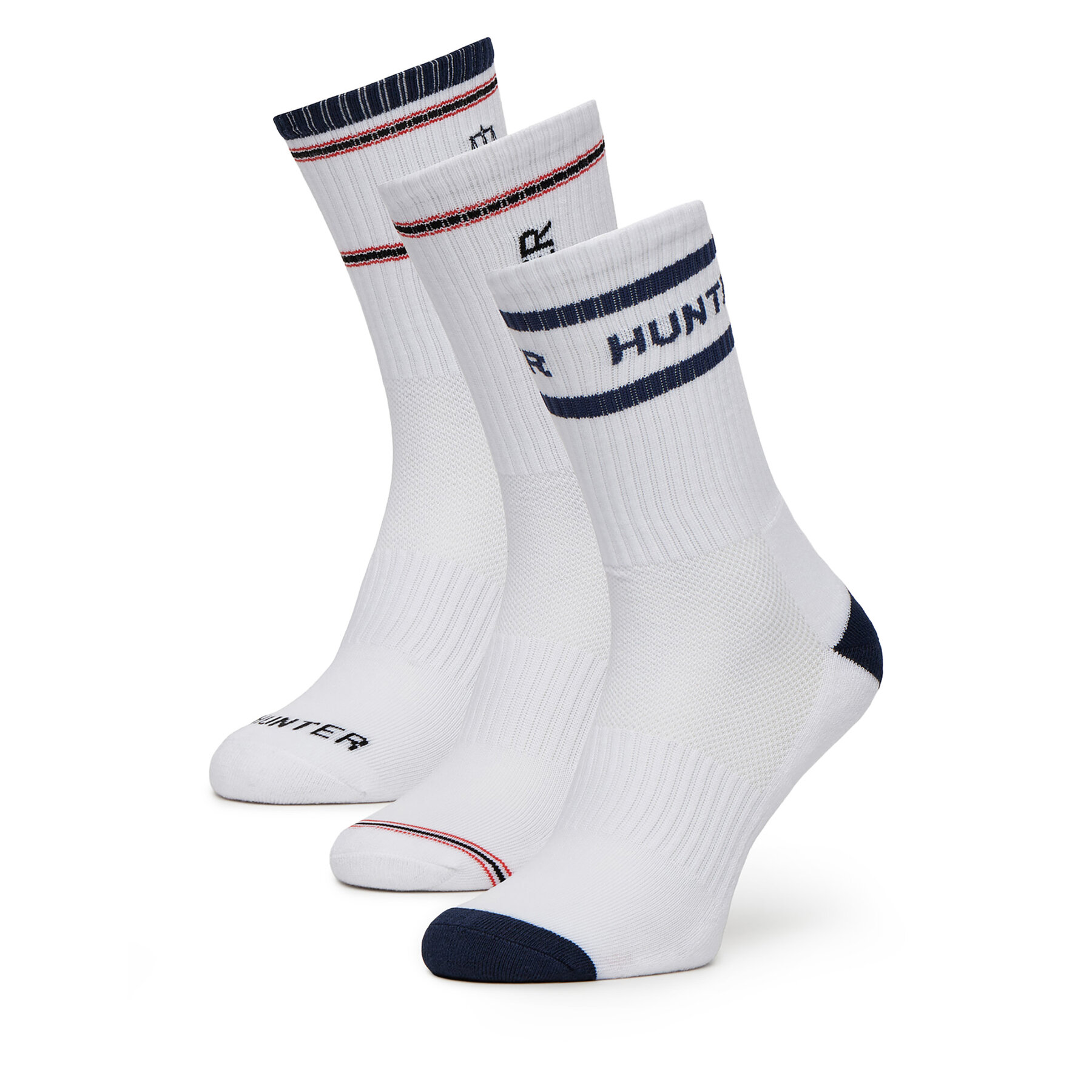 Șosete lungi Hunter AS_HUNTER_02W_SS25 (3-PACK) Alb