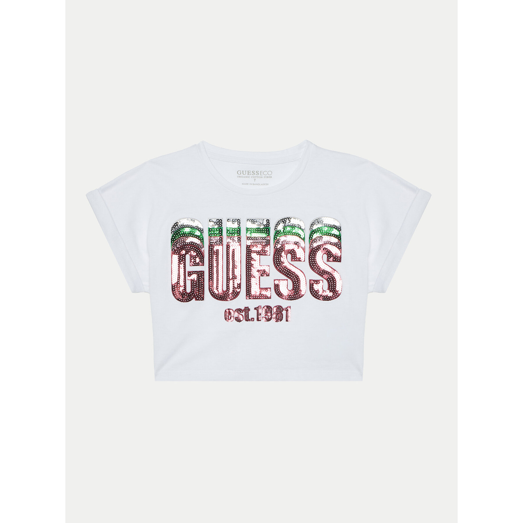 Guess T-Shirt J5RI10 K8HM4 Weiß Regular Fit