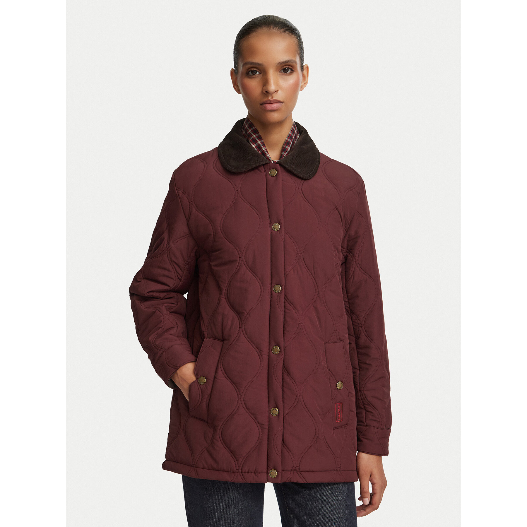 Hunter Prijelazna jakna HARW0027262 Tamnocrvena Regular Fit