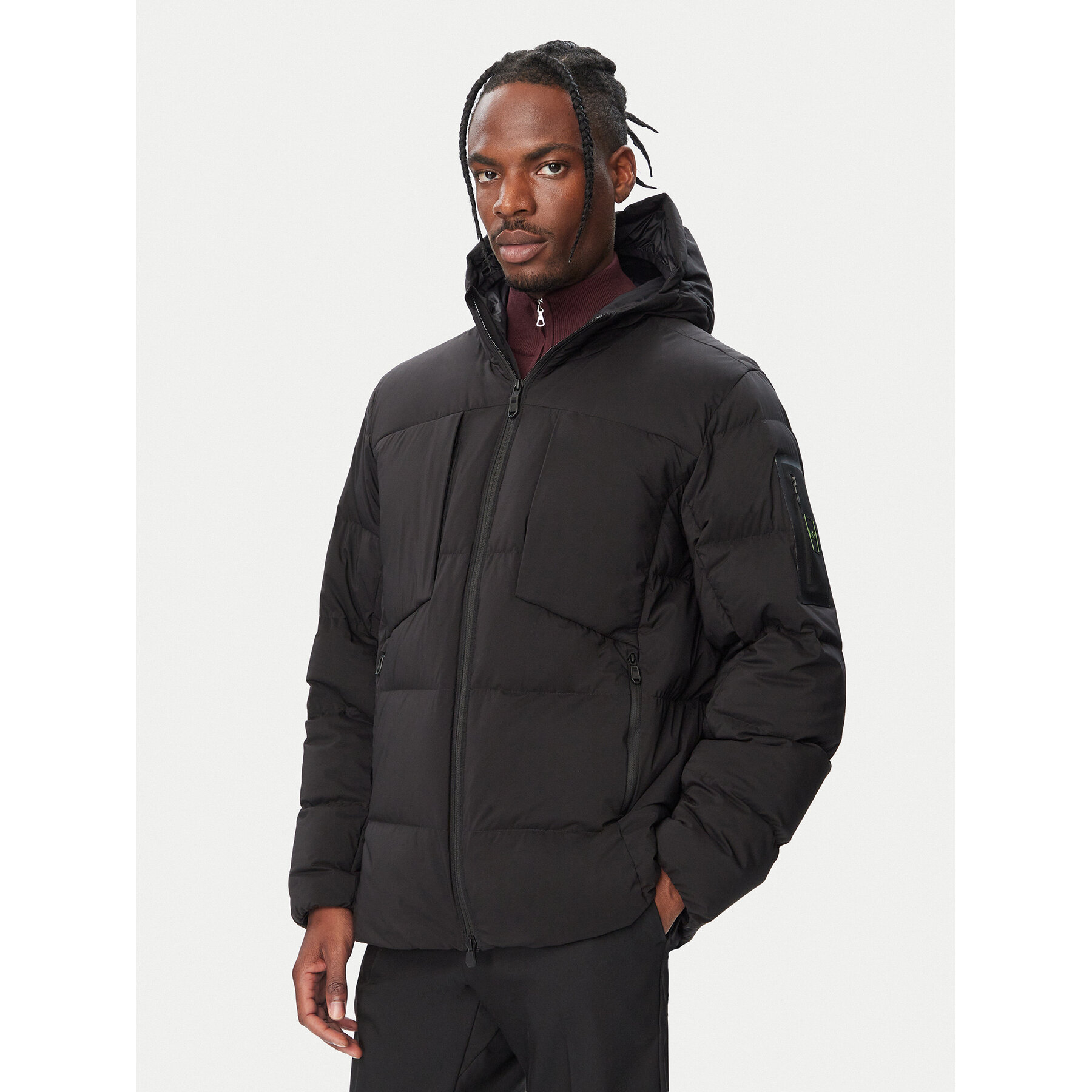 BOSS Daunenjacke HD2 50565218 Schwarz Regular Fit