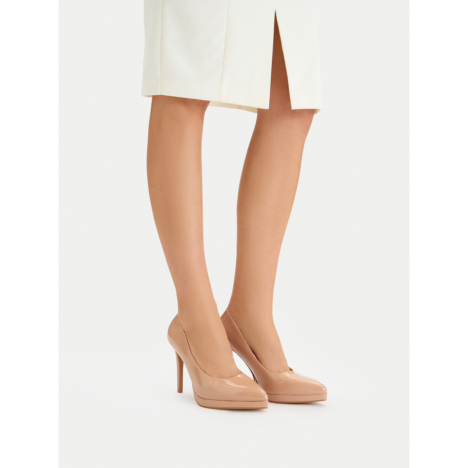 Pantofi cu toc subțire DeeZee CEO-CD240154-1 Bej