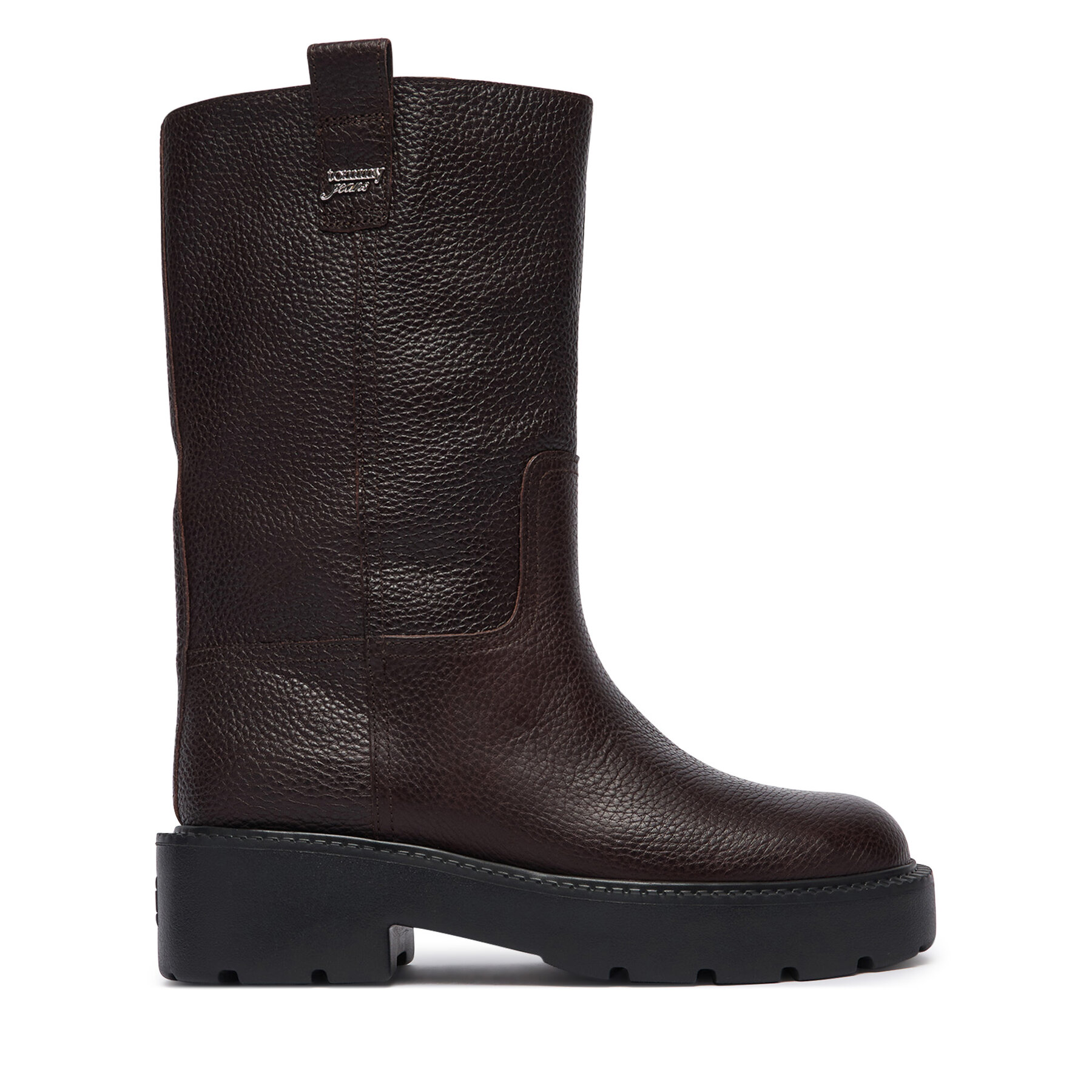 Zimske čizme Tommy Jeans Tjw Tubular Mid Boots EN0EN03111 Tamno smeđa