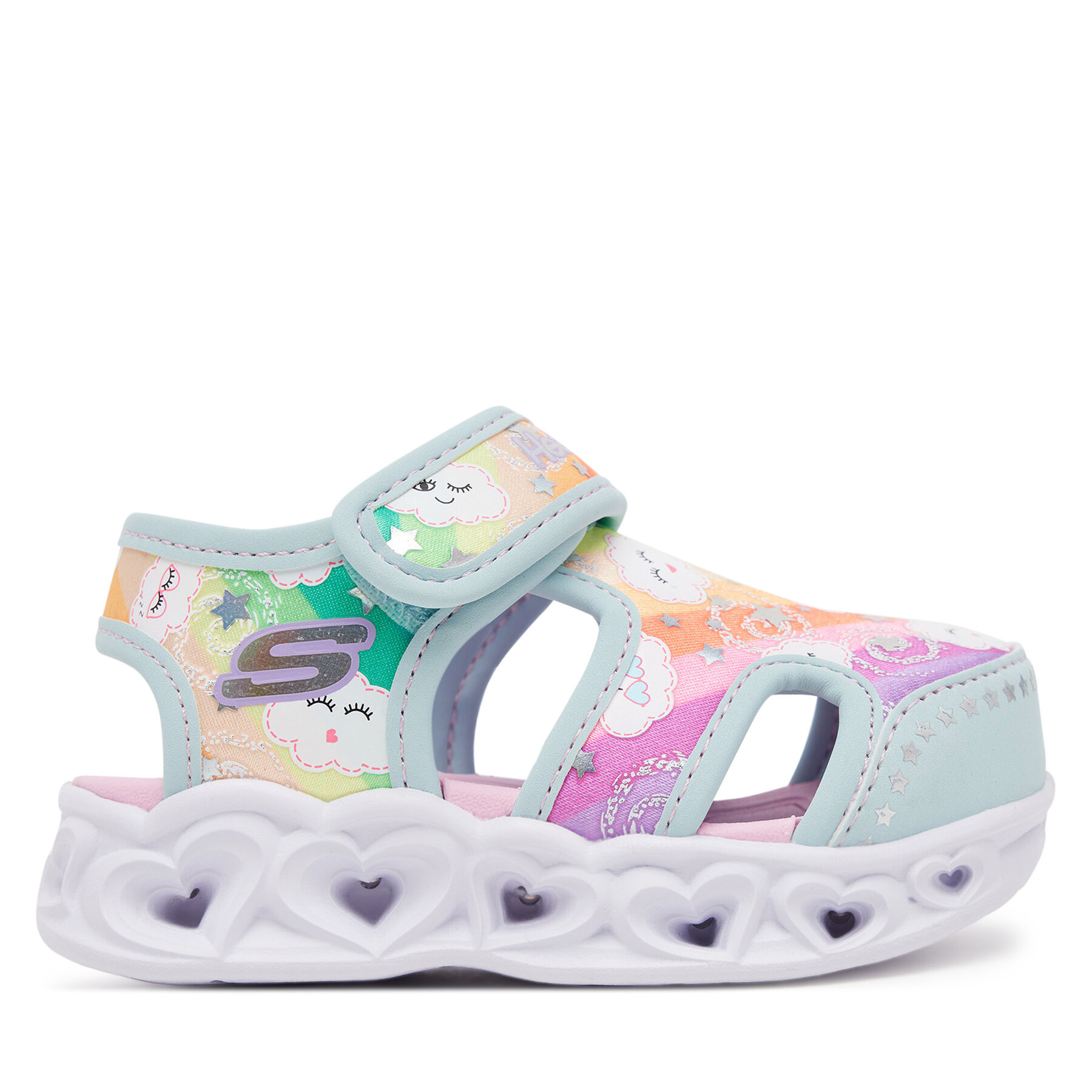 Dievča Sandále Skechers, Rozmer: 24, Tyrkysová, Heart Lights Sandals-Cutie Clouds 302977N/TQMT