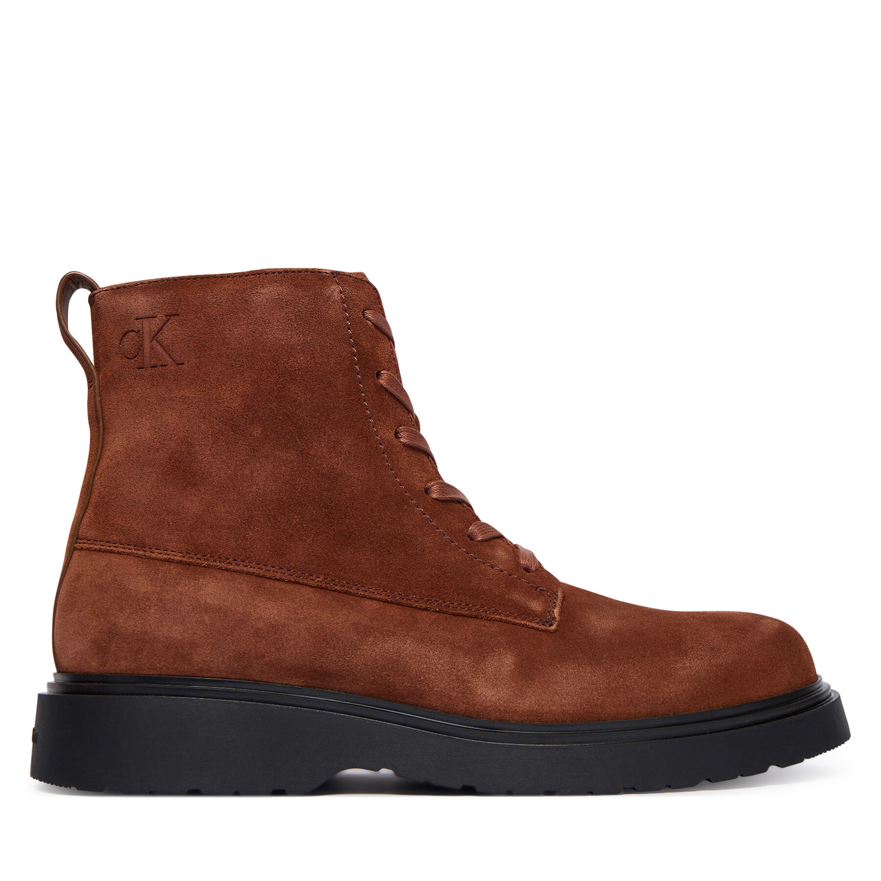 Šnurovacia obuv Calvin Klein Combat Ess Lace Up Zip Boot Su YM0YM01371 Hnedá