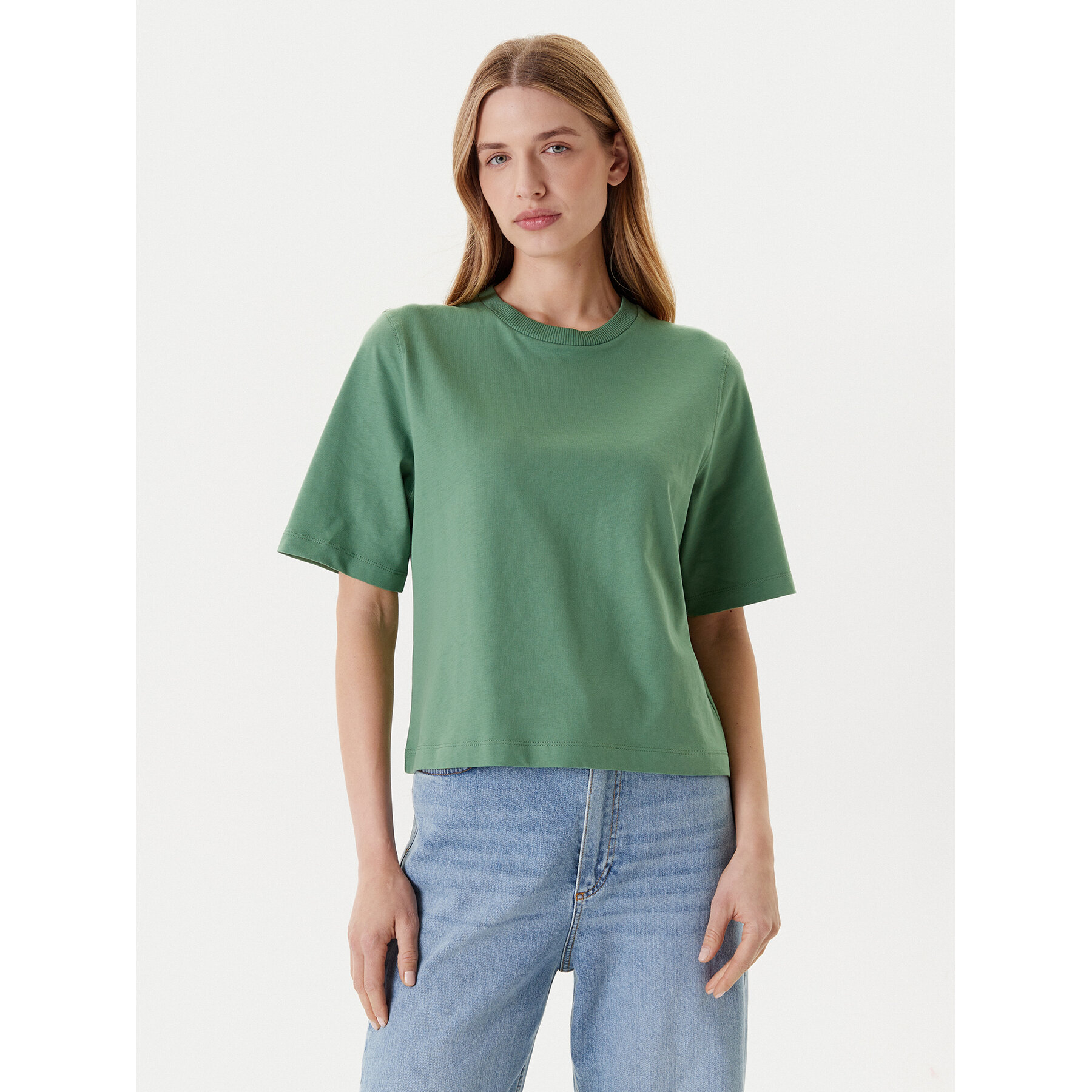 United Colors Of Benetton Póló 3BL0E17G5 Zöld Relaxed Fit