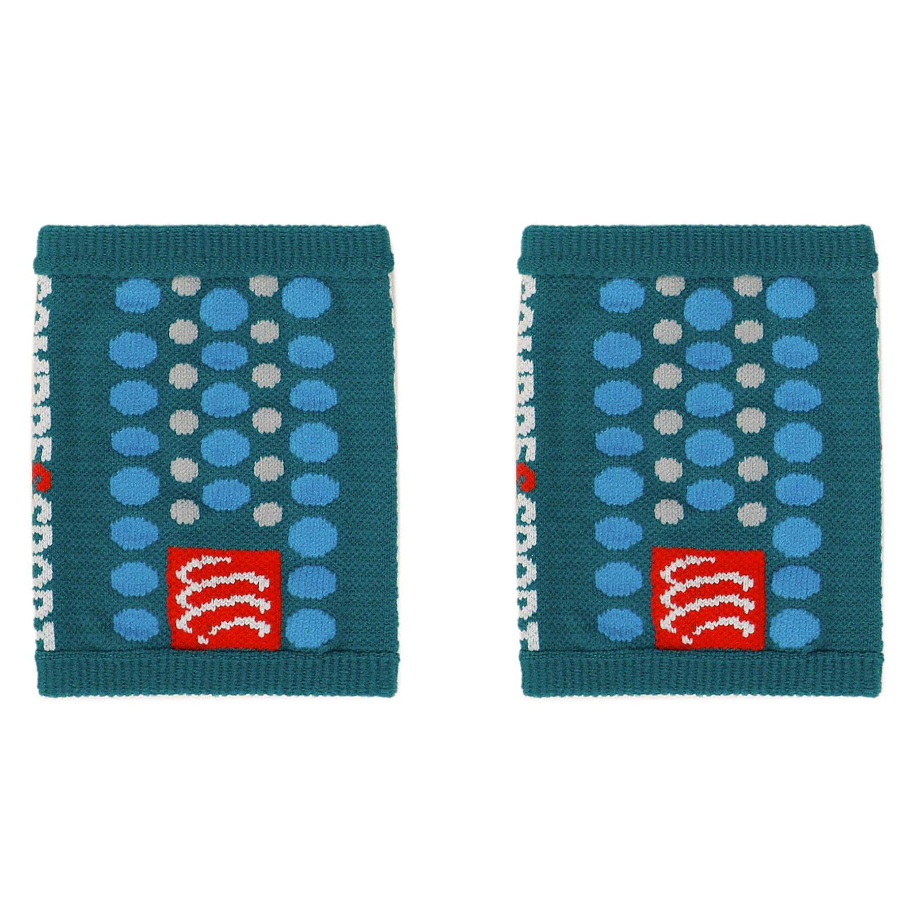 Set de chouchous pour poignet Compressport Sweatbands 3D.Dots WSTV2 Vert