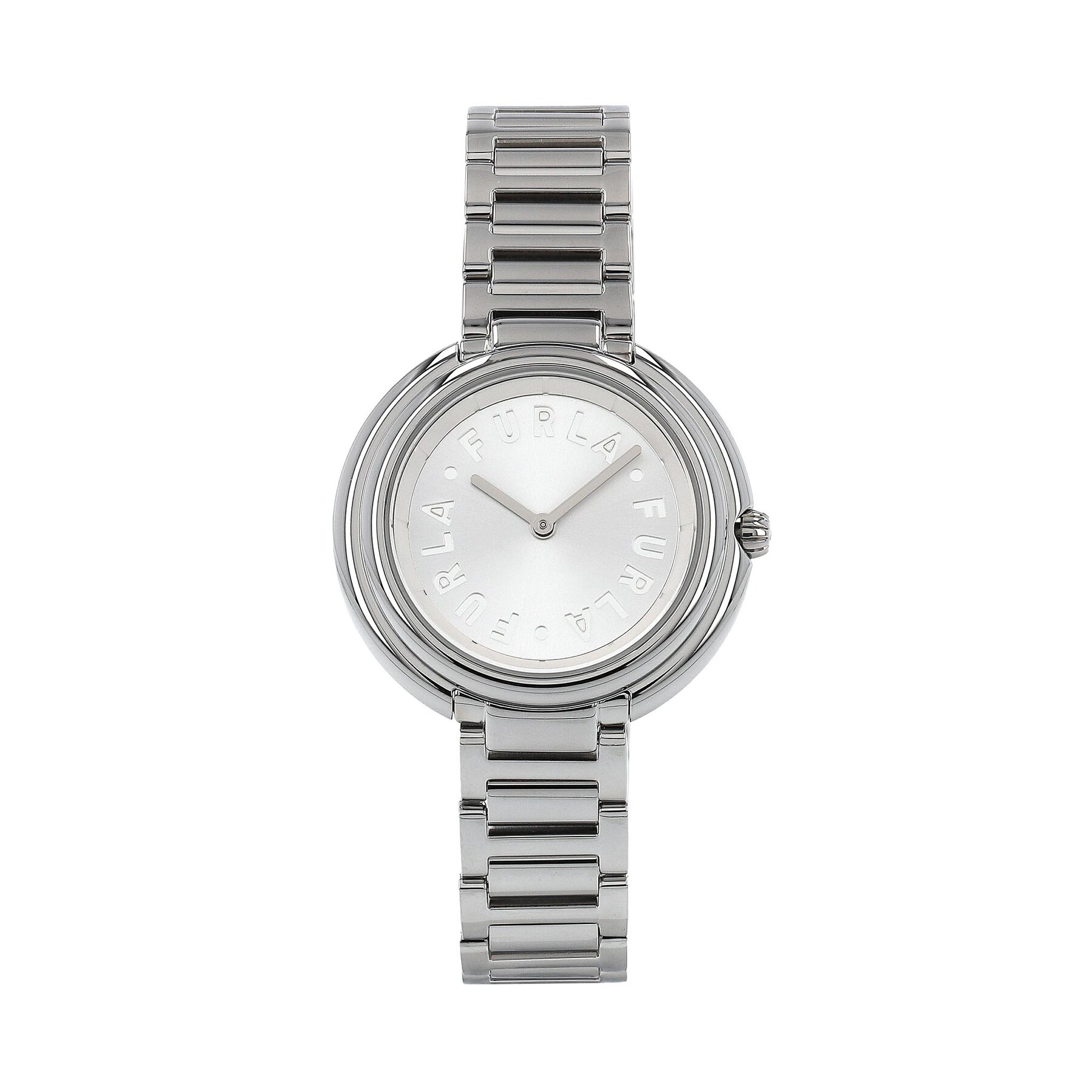 Furla Ρολόι Furla Icon Shape WW00035-MT0000-AR000-1-003-20-CN-W Ασημί