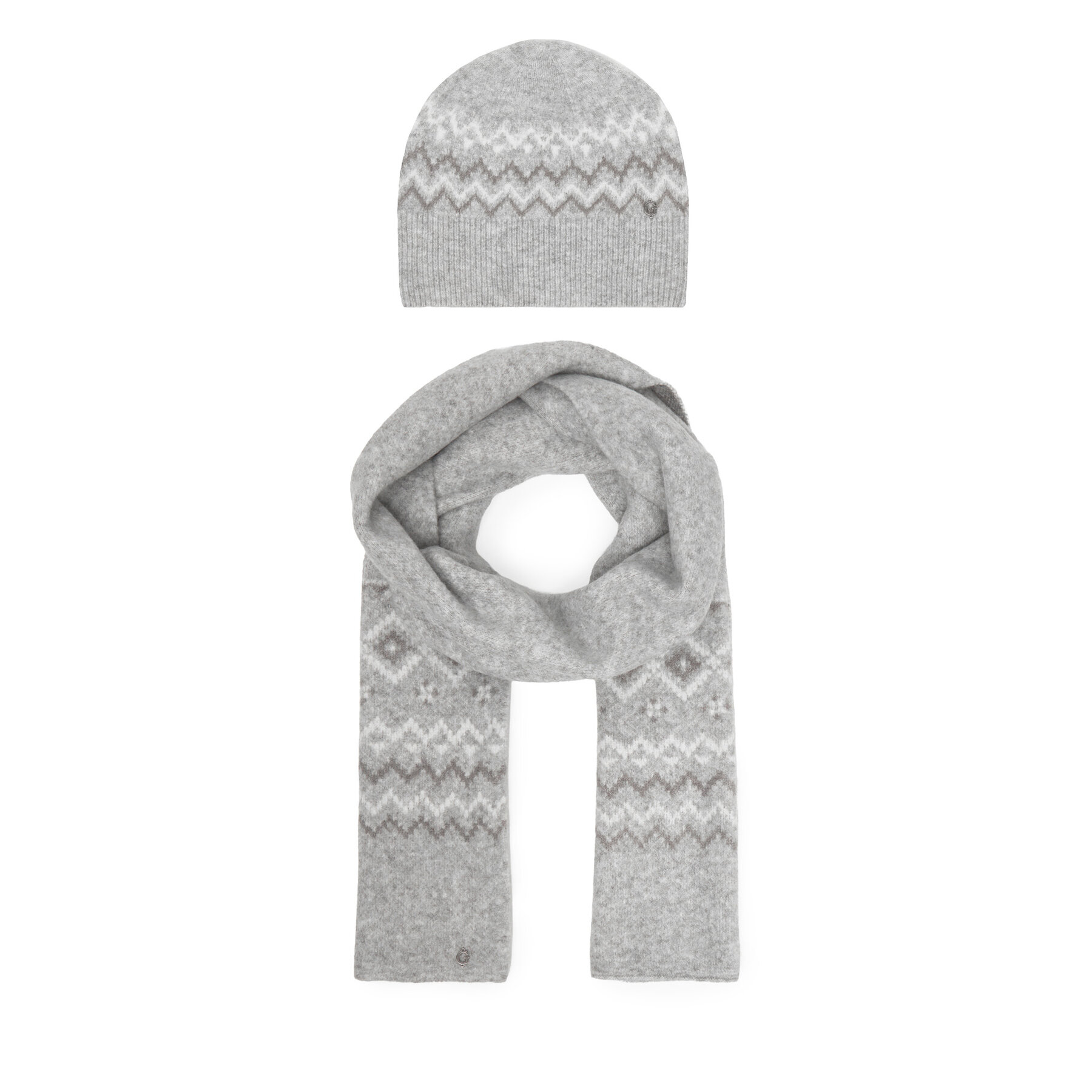 Set Fular și Căciulă Guess W5PZ18 Z3LQ0 Gri