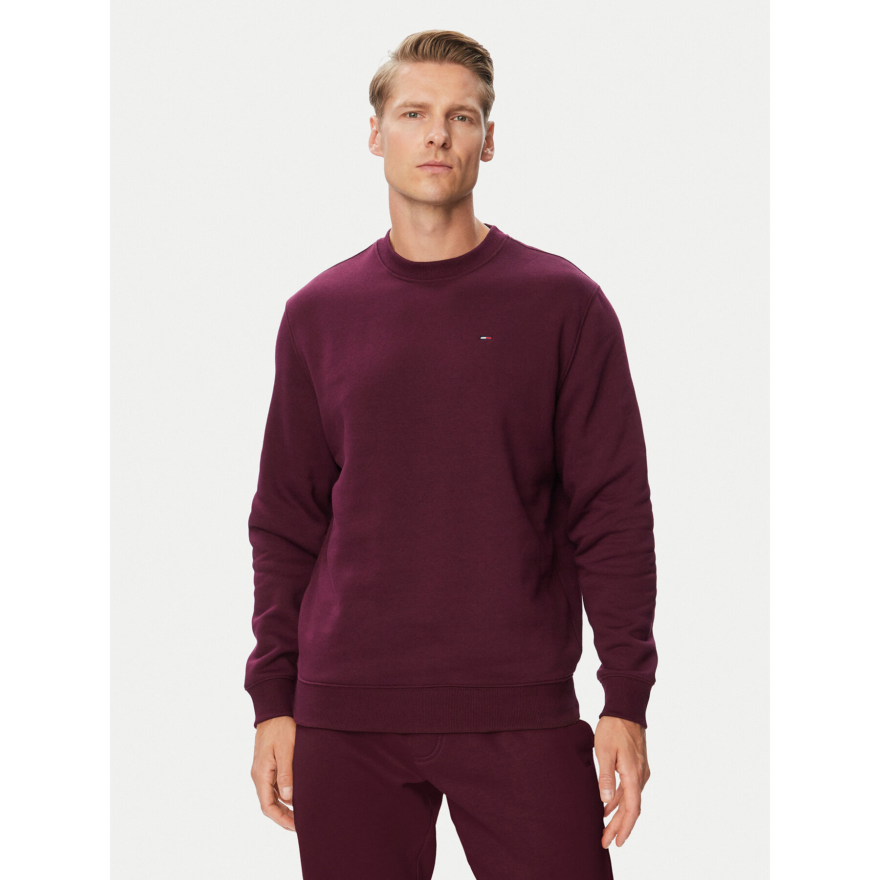 Tommy Jeans Sweatshirt DM0DM20741 Dunkelrot Regular Fit